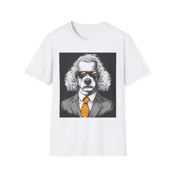 Cool Dog in Suit T-Shirt, Unisex Funny Graphic Tee, Pet Lover Gift, Casual Wear, Dog Dad Shirt, Humor Fashion
