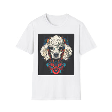 Artistic Poodle Graphic T-Shirt, Dog Lover Gift, Pet Owner Apparel, Unique Animal Lover Tee, Cute Animal Graphic Tee