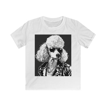 “Poodle Noir” – Kids’ Rebel Pup Tee