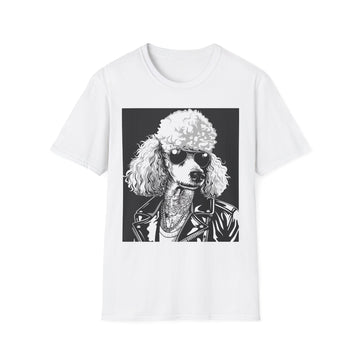 Poodle Rocker T-Shirt | Unisex Tee, Dog Lover Gift, Vintage Style Shirt, Music Festival Wear, Funny Animal Shirt