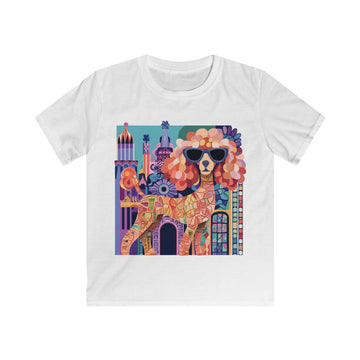 “Pop Poodle City” – Kids’ Glam Pop Art Tee