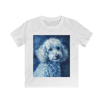 "Midnight Muse" Poodle Portrait Kids Tee – Soft & Comfy Style