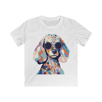 "Abstract Attitude” – Kids’ Mosaic Poodle Tee