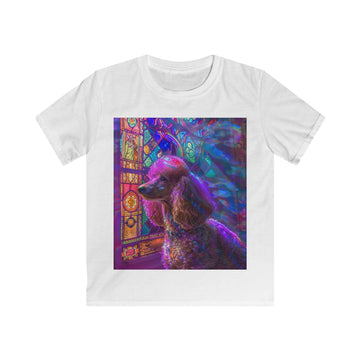 “Saint Poodle” – Kids’ Stained Glass Poodle Tee