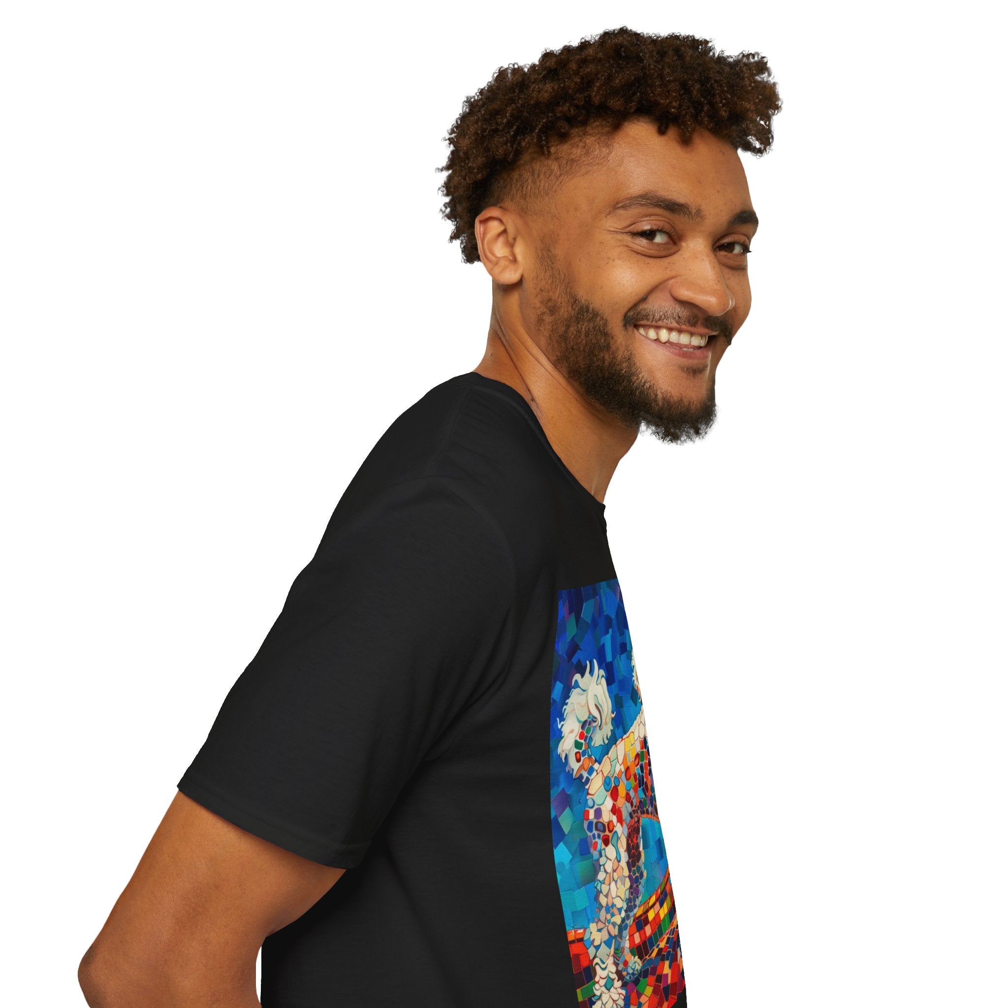 “Gaudí’s Good Boy” Mosaic Joy Tee – Unisex Softstyle Brights