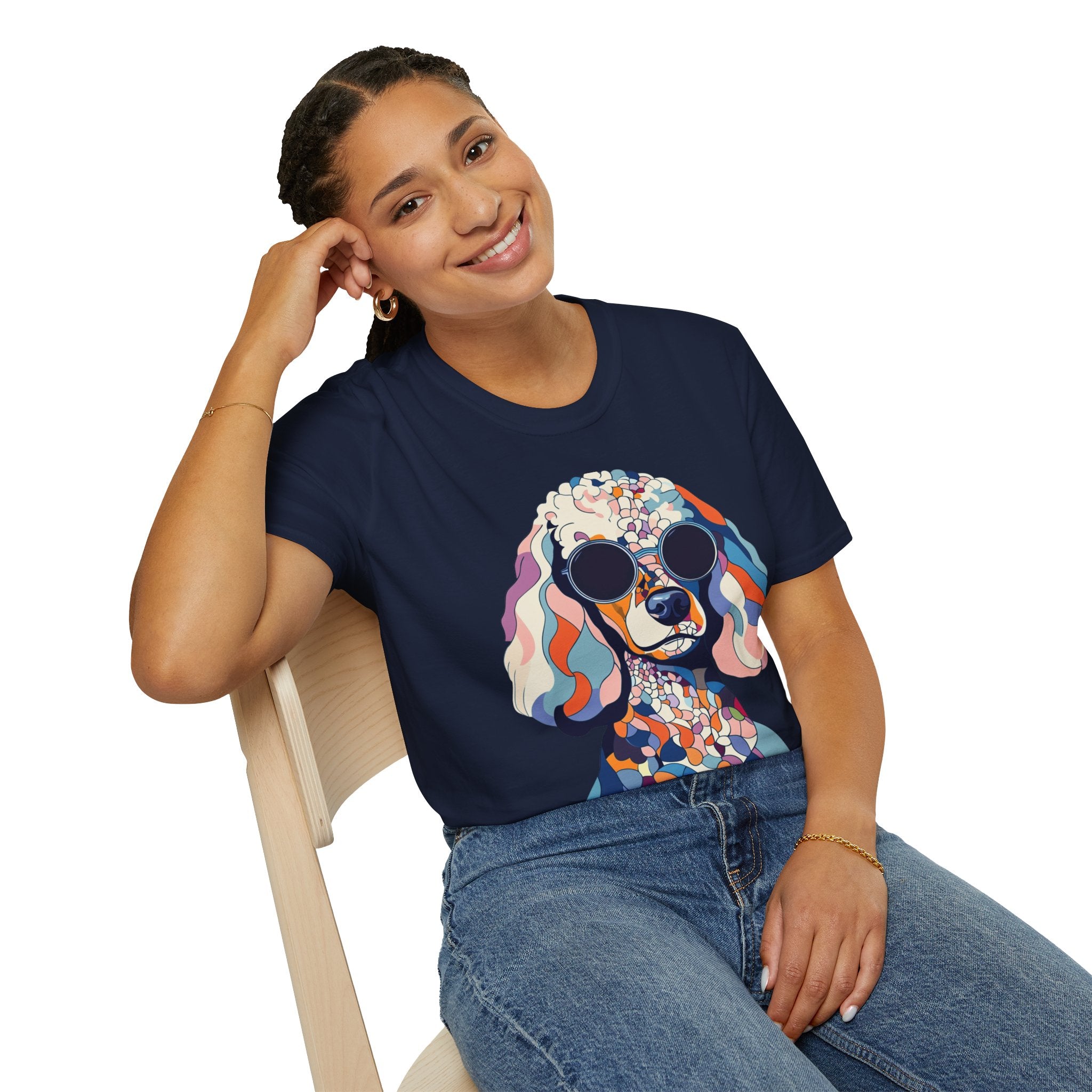 Colorful Dog Art Unisex T-Shirt, Pet Lover Gift, Unique Graphic Tee, Cute Dog Apparel, Fun Casual Wear, Dog Mom Shirt