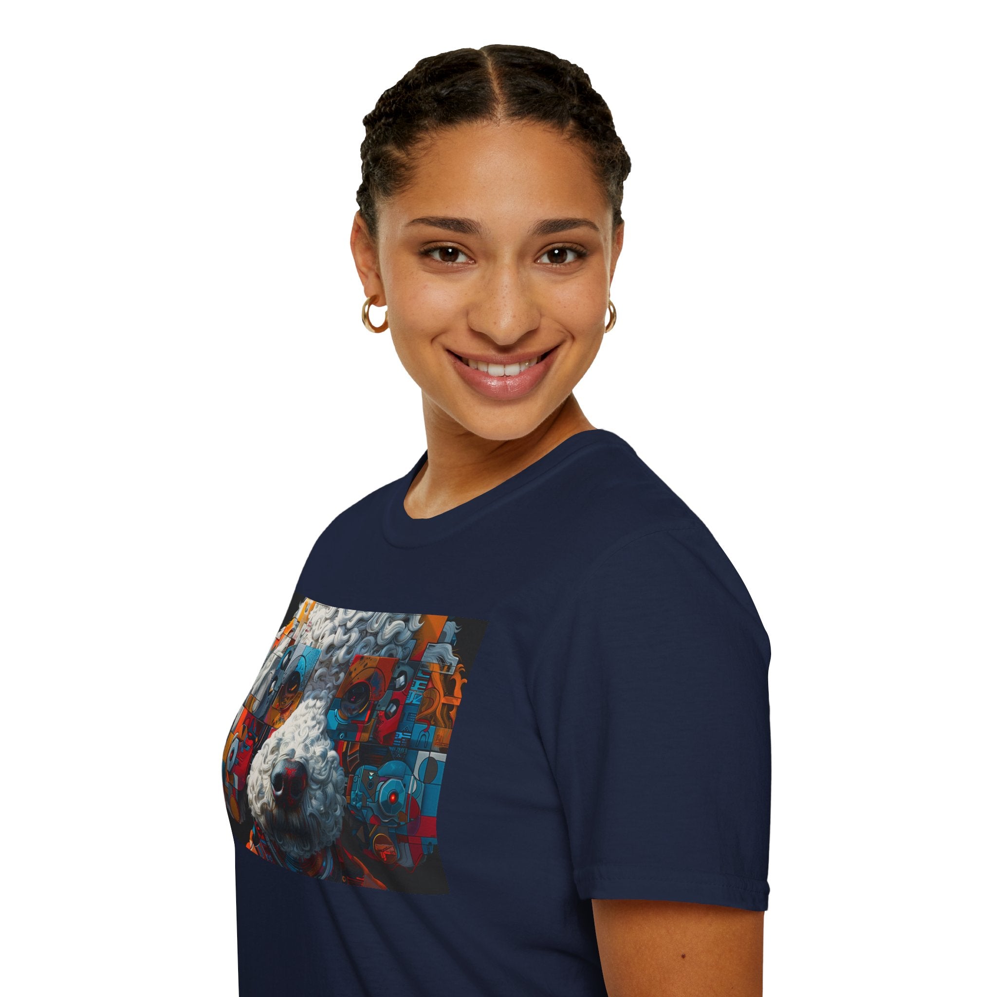 Vibrant Artistic Dog Print T-Shirt | Unisex Softstyle Tee | Pet Lover Gift, Unique Design Shirt, Colorful Fashion, Casual Wear, Animal [...]