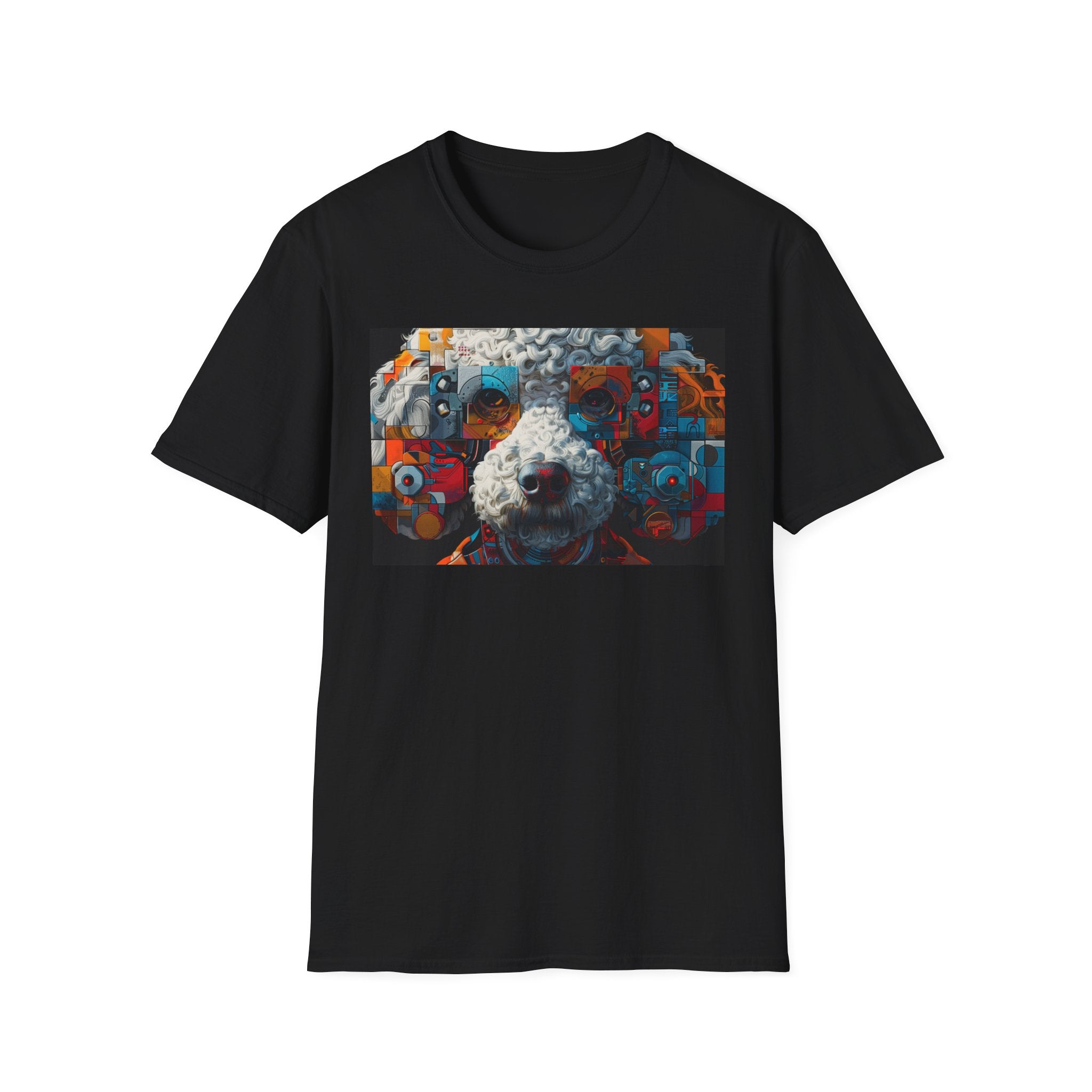 Vibrant Artistic Dog Print T-Shirt | Unisex Softstyle Tee | Pet Lover Gift, Unique Design Shirt, Colorful Fashion, Casual Wear, Animal [...]