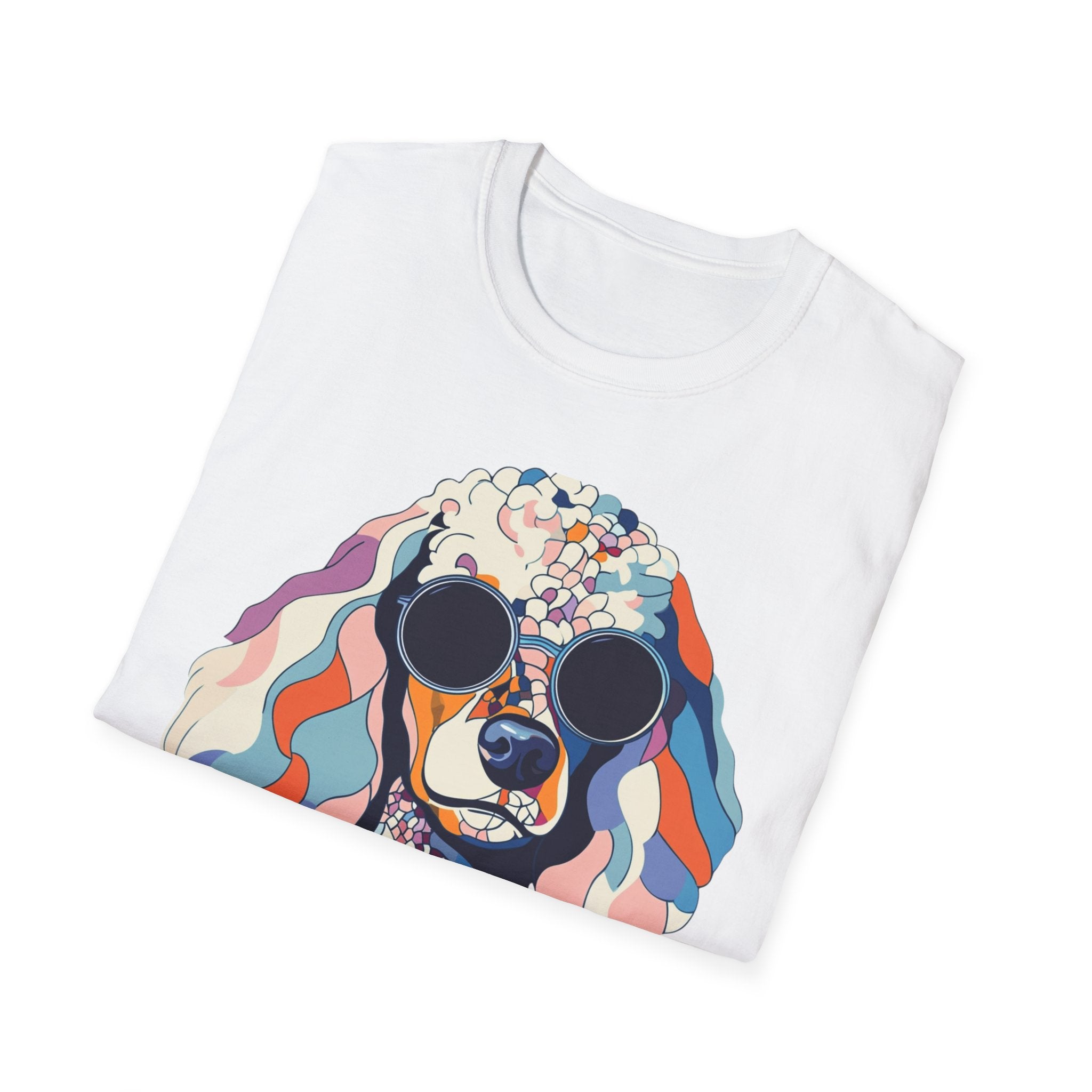 Colorful Dog Art Unisex T-Shirt, Pet Lover Gift, Unique Graphic Tee, Cute Dog Apparel, Fun Casual Wear, Dog Mom Shirt
