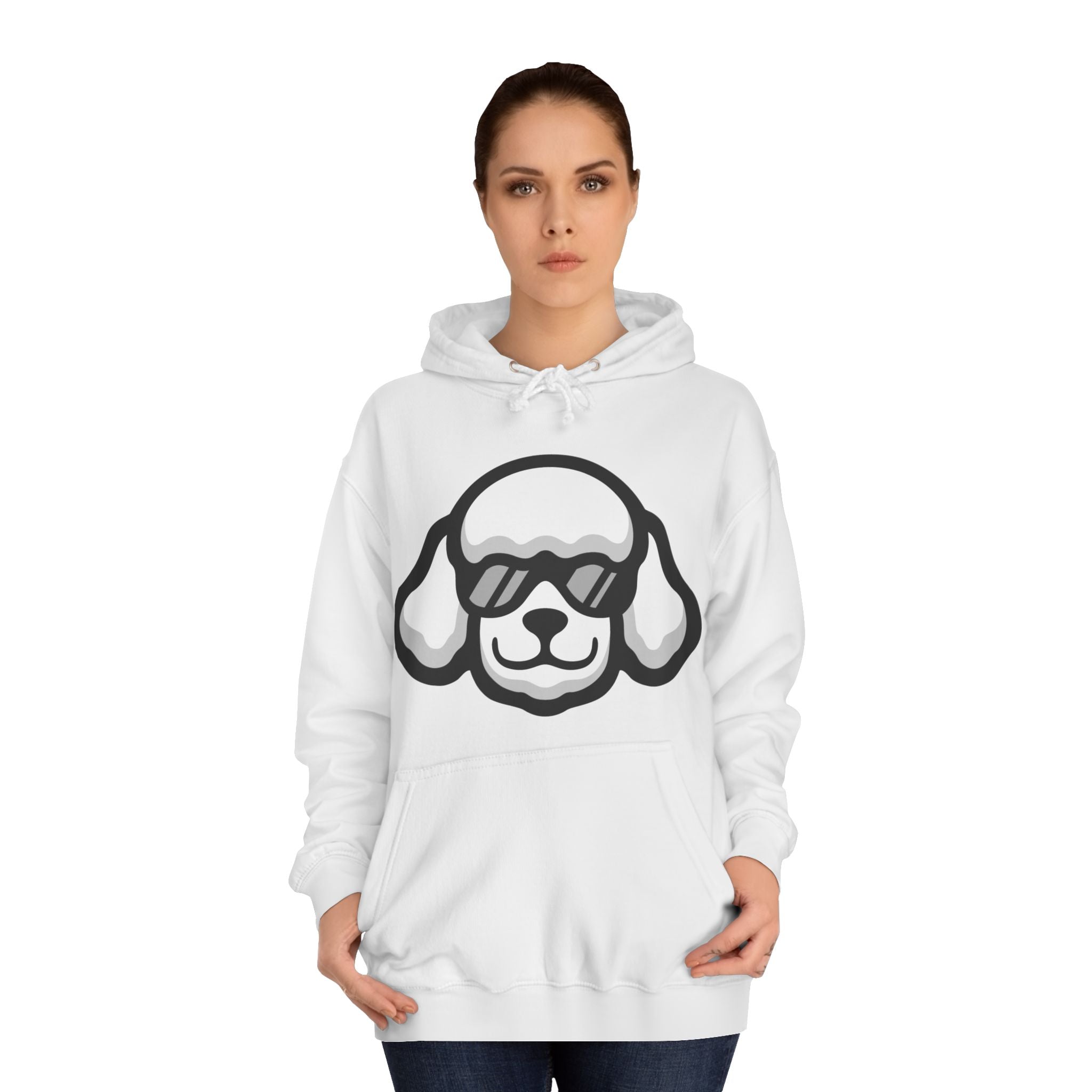 Chill Poodle Hoodie – Unisex College Hoodie | Cozy Dog-Lover Gift | Poodleface Original