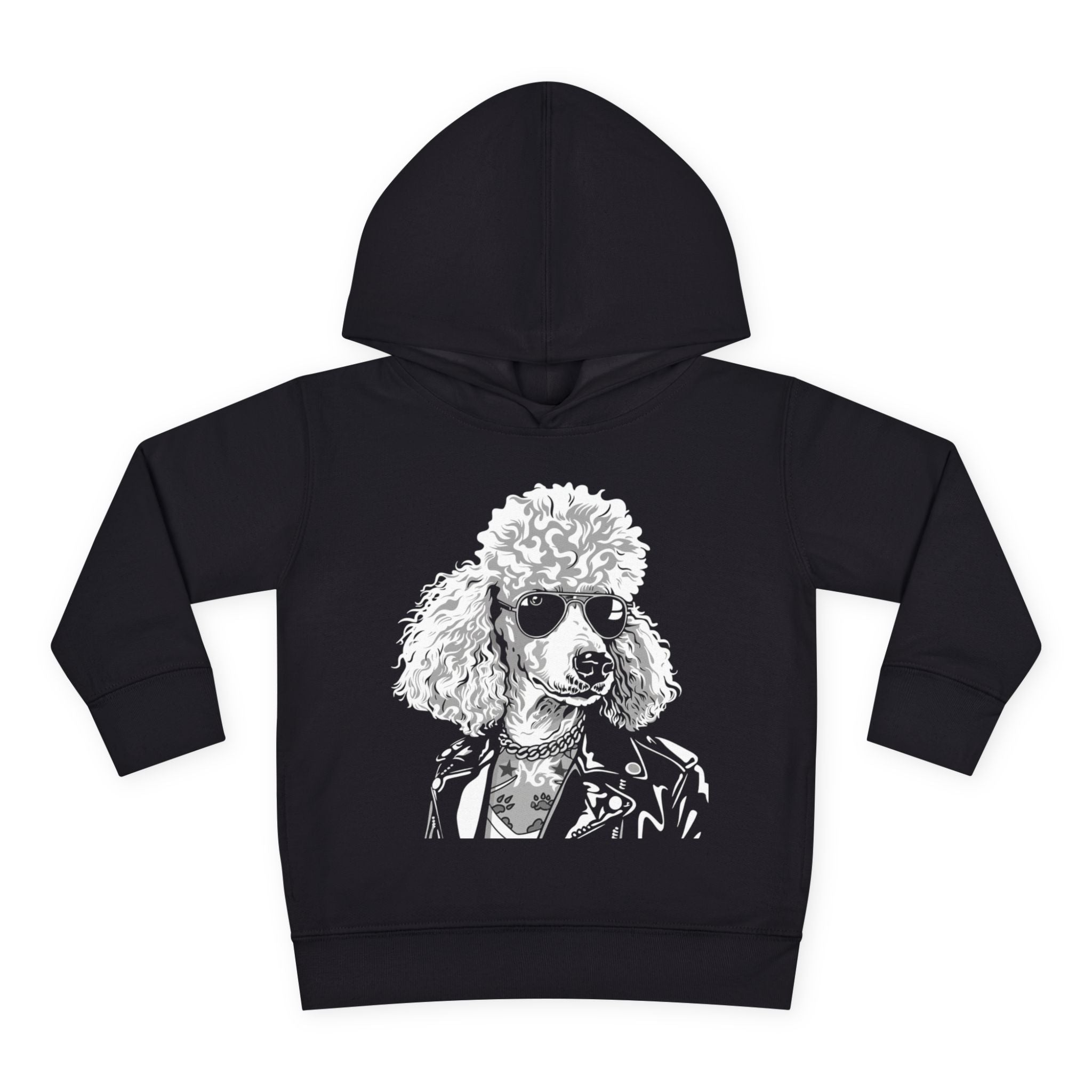 Adorable Toddler Pullover Fleece Hoodie – Cozy Cartoon Dog Hoodie | Cute Gift for Toddlers | Poodleface Original