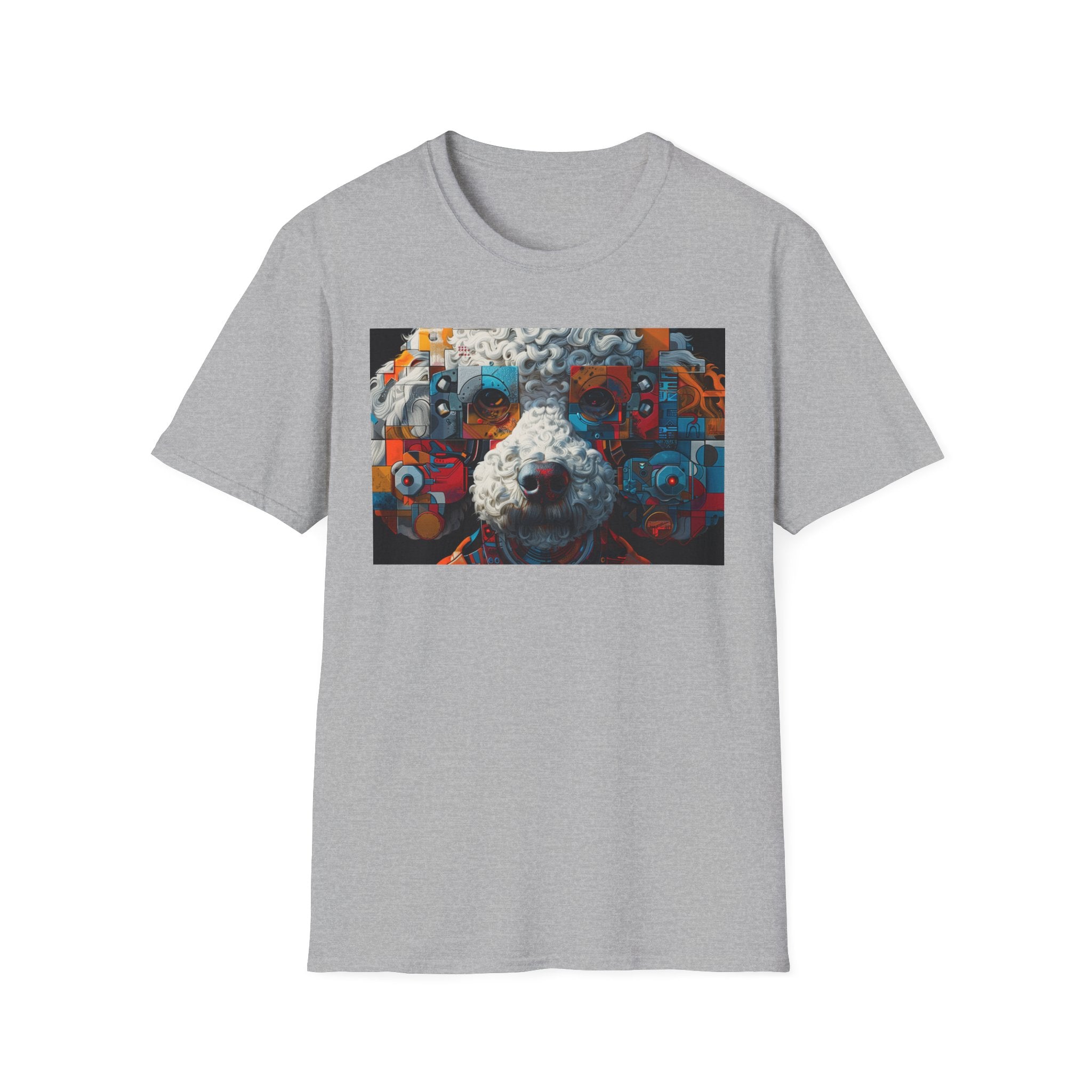 Vibrant Artistic Dog Print T-Shirt | Unisex Softstyle Tee | Pet Lover Gift, Unique Design Shirt, Colorful Fashion, Casual Wear, Animal [...]