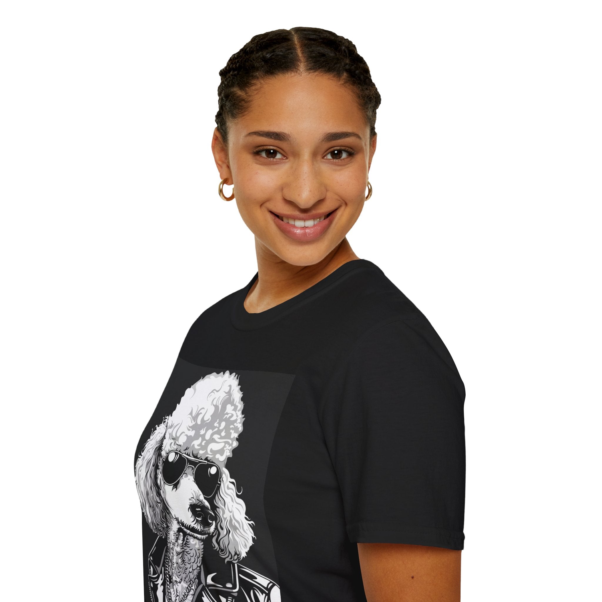 Poodle Rocker T-Shirt | Unisex Tee, Dog Lover Gift, Vintage Style Shirt, Music Festival Wear, Funny Animal Shirt