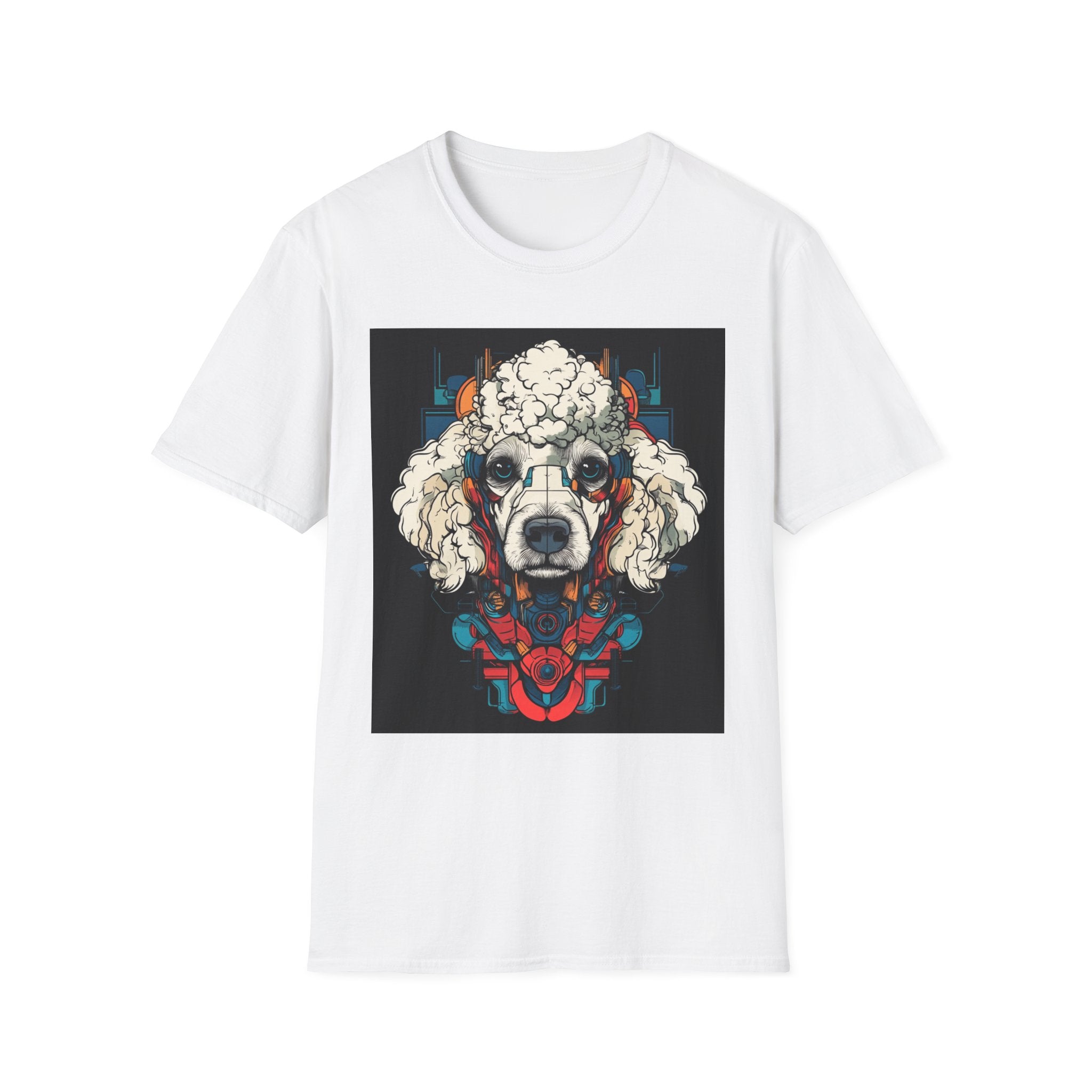 Artistic Poodle Graphic T-Shirt, Dog Lover Gift, Pet Owner Apparel, Unique Animal Lover Tee, Cute Animal Graphic Tee