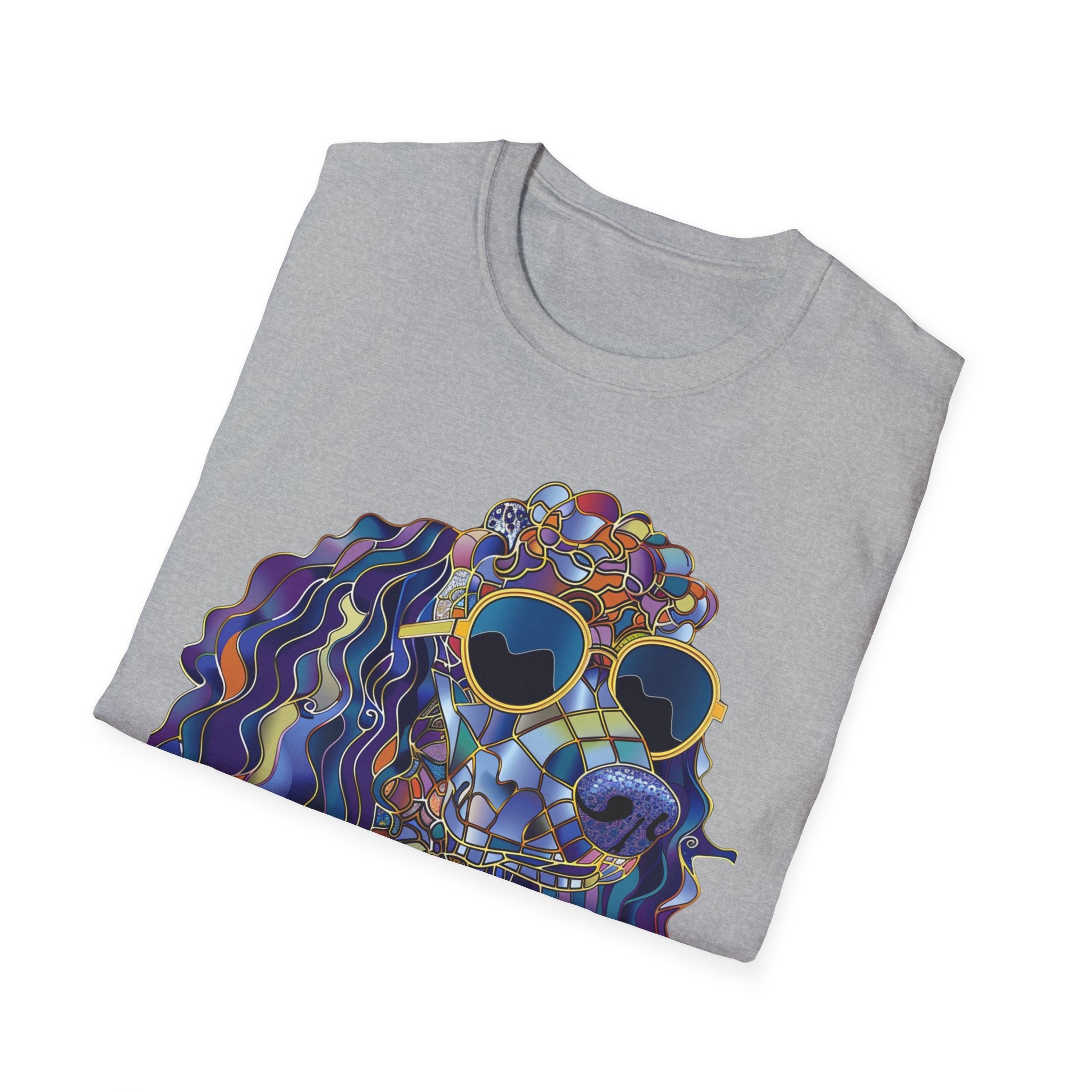 Colorful Dog Art T-Shirt, Cute Pet Lover Gift, Dog Mom Shirt, Fun Summer Tee, Unique Animal Lover Apparel