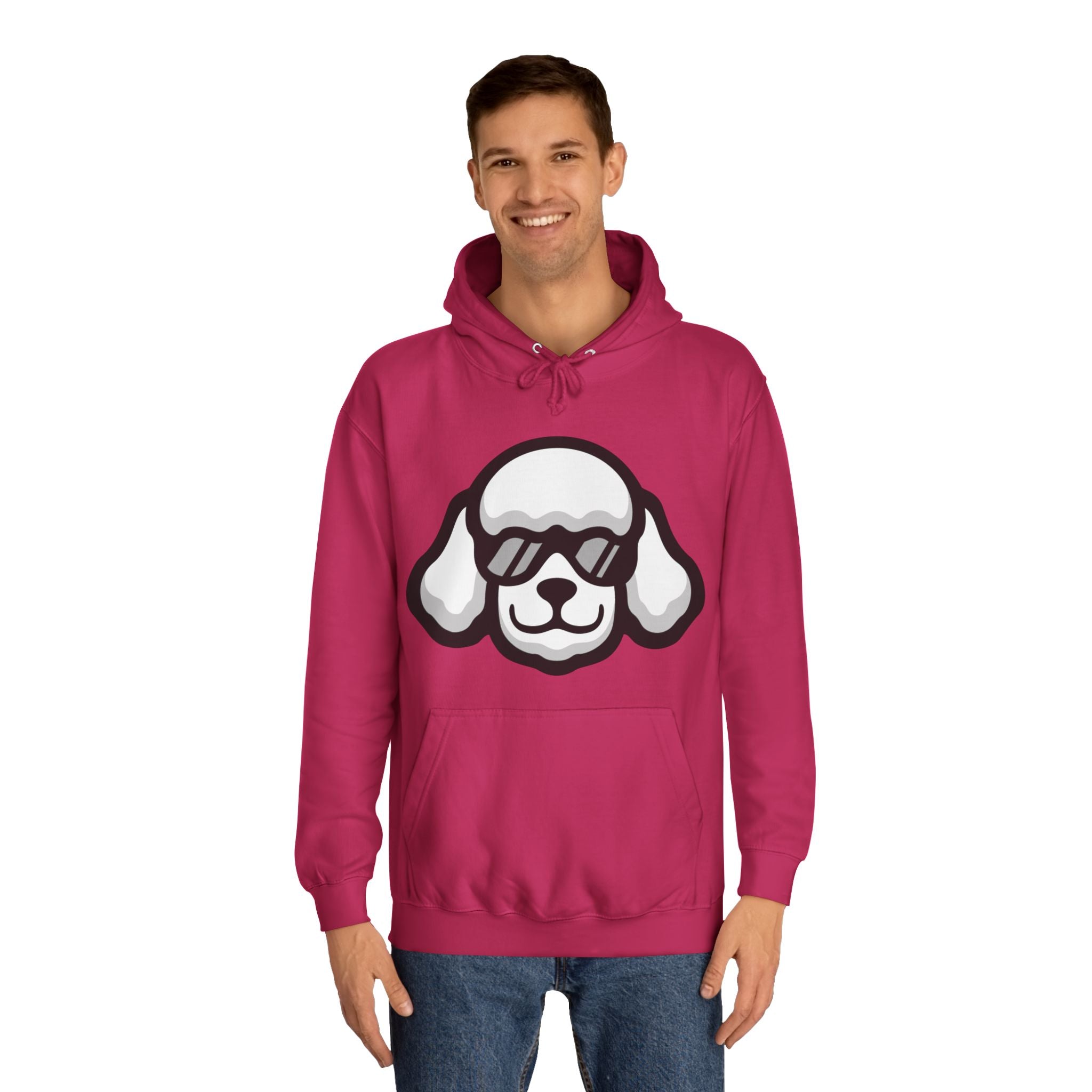Chill Poodle Hoodie – Unisex College Hoodie | Cozy Dog-Lover Gift | Poodleface Original