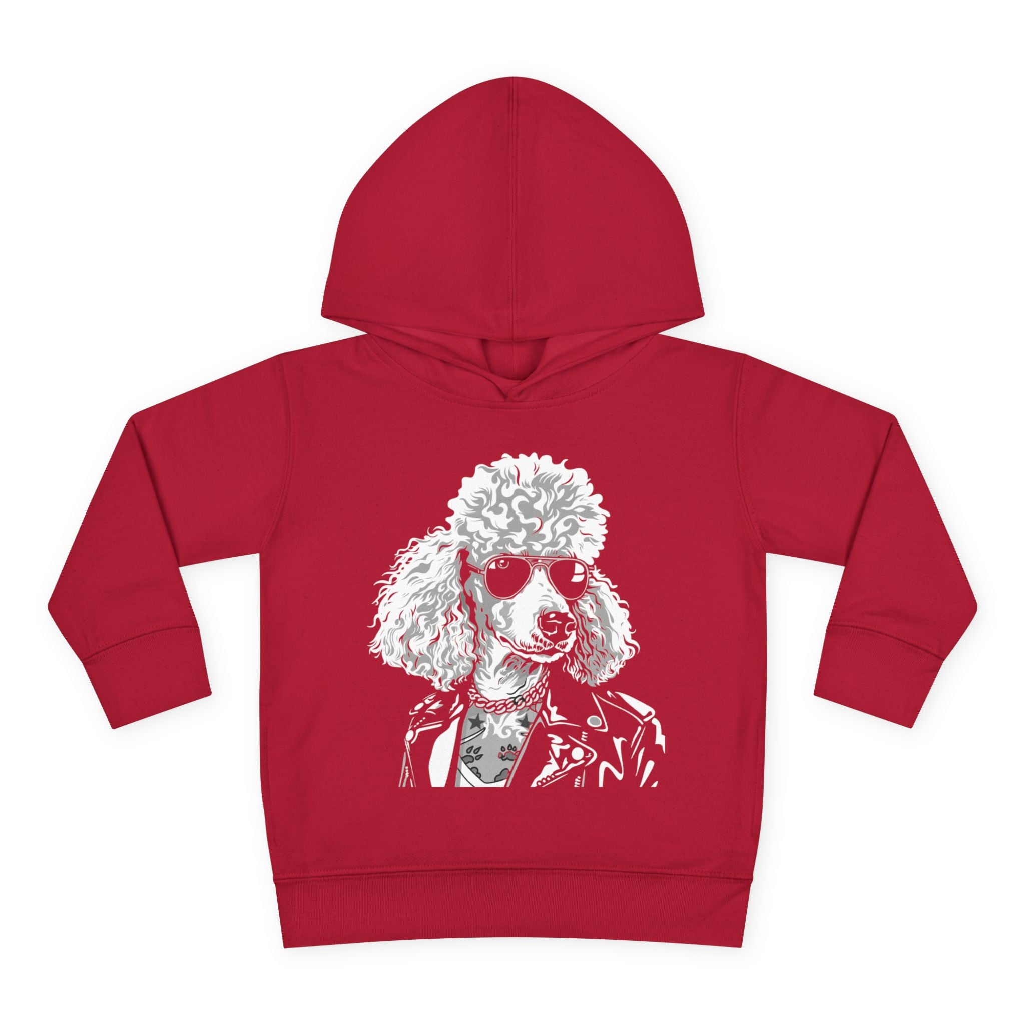 Adorable Toddler Pullover Fleece Hoodie – Cozy Cartoon Dog Hoodie | Cute Gift for Toddlers | Poodleface Original