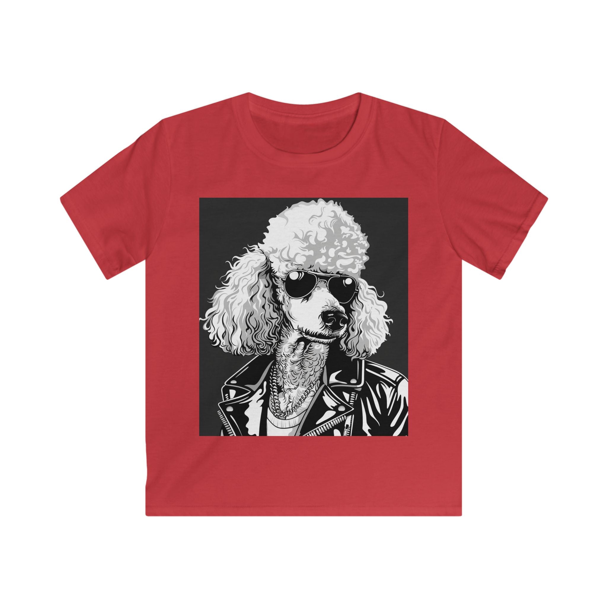 “Poodle Noir” – Kids’ Rebel Pup Tee
