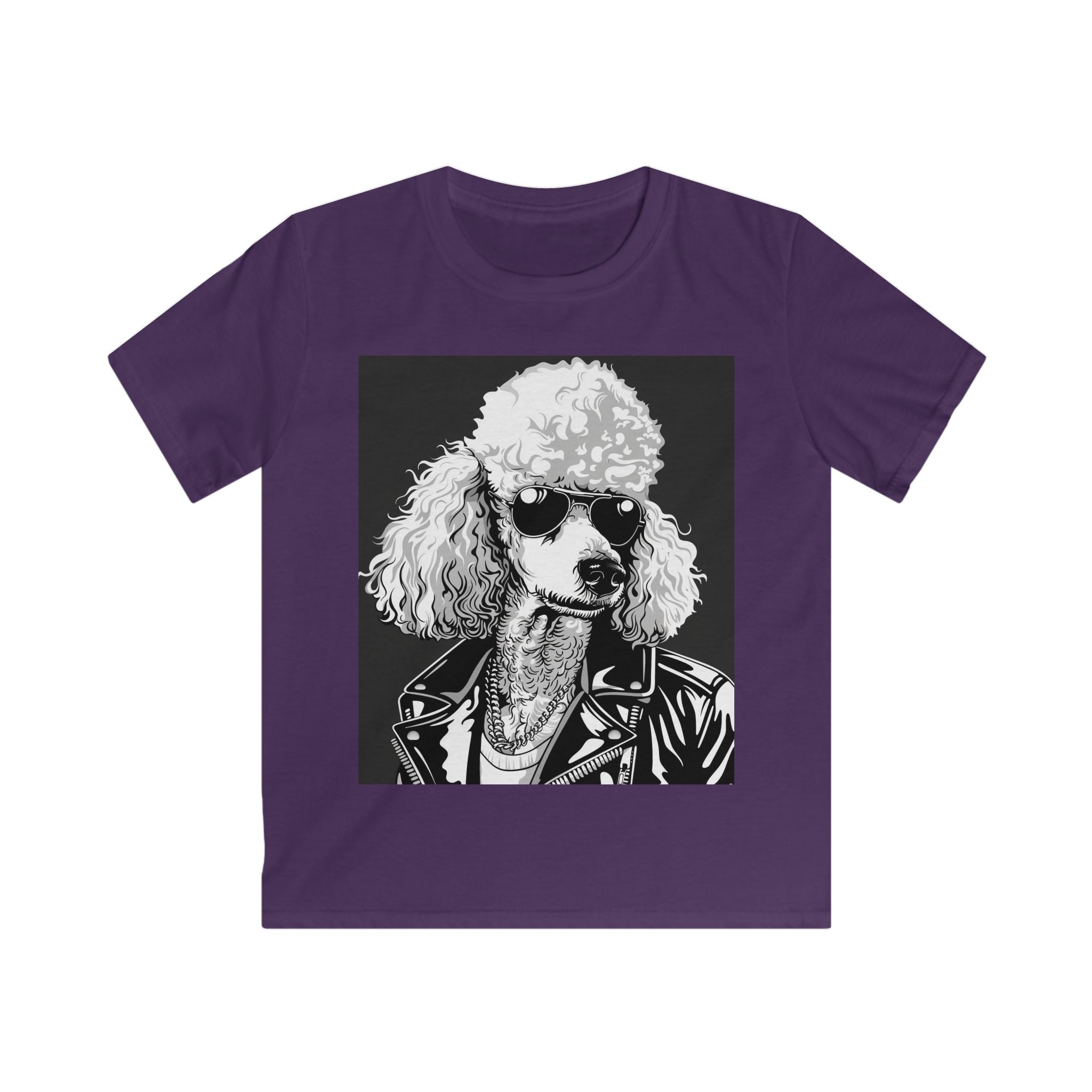 “Poodle Noir” – Kids’ Rebel Pup Tee
