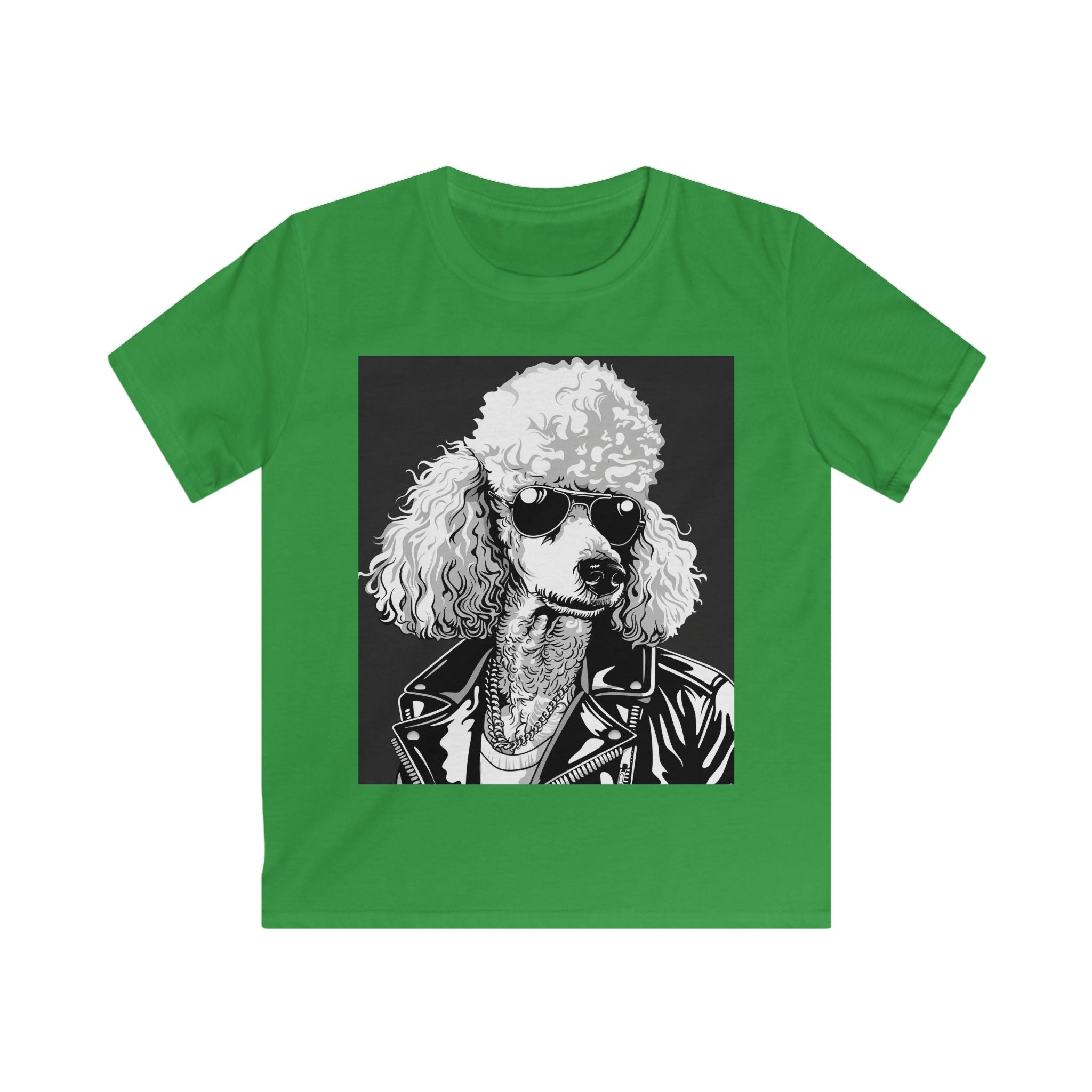 “Poodle Noir” – Kids’ Rebel Pup Tee