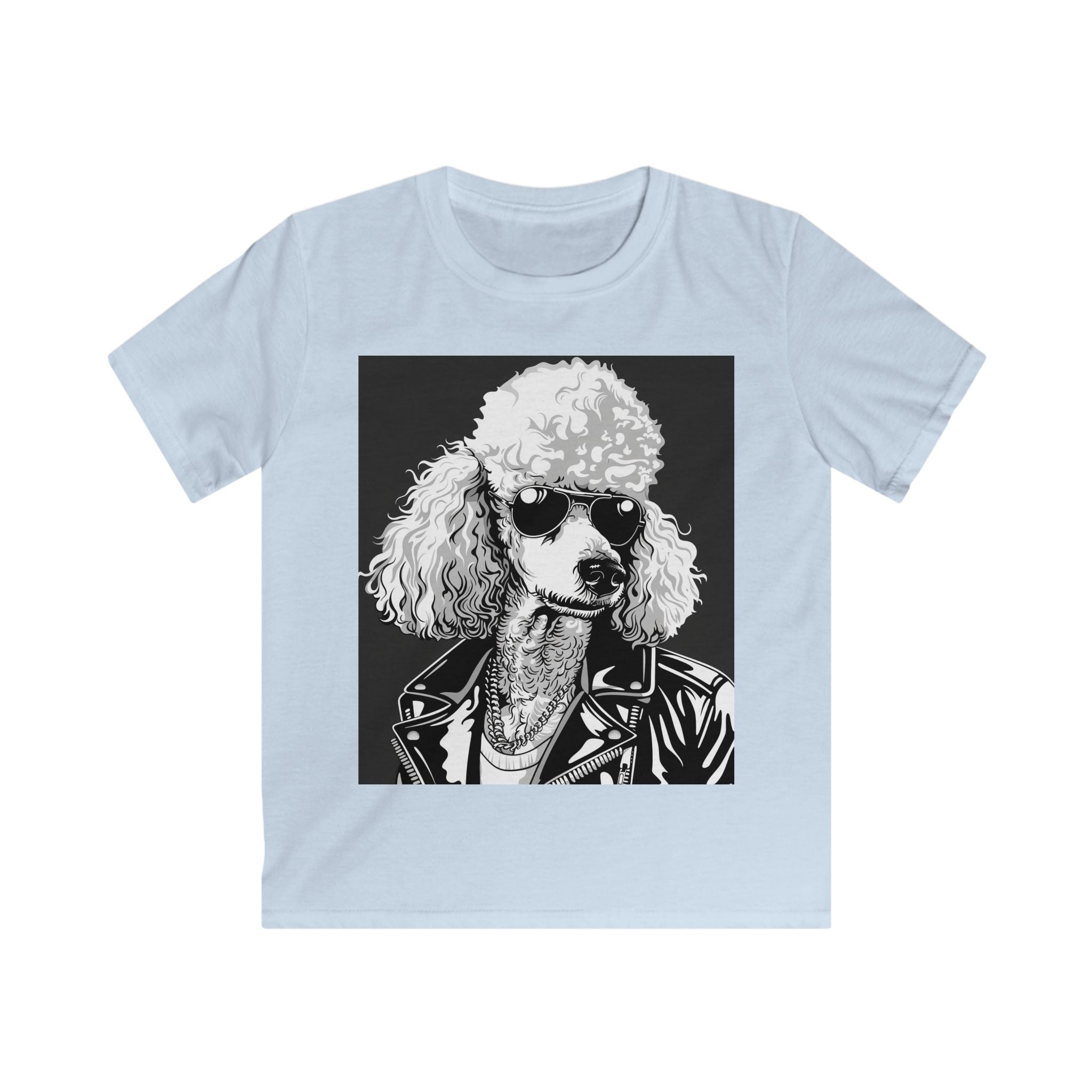 “Poodle Noir” – Kids’ Rebel Pup Tee
