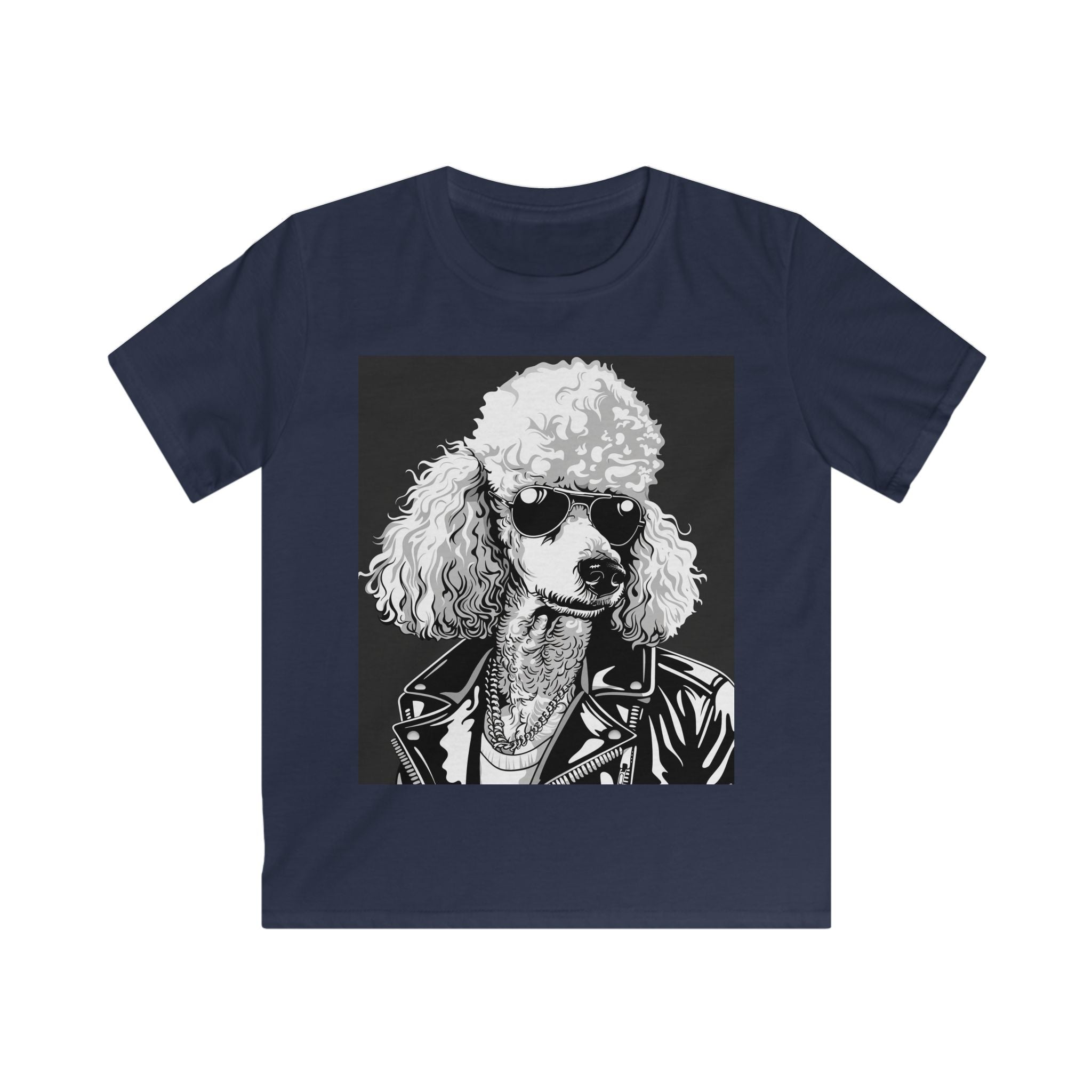 “Poodle Noir” – Kids’ Rebel Pup Tee