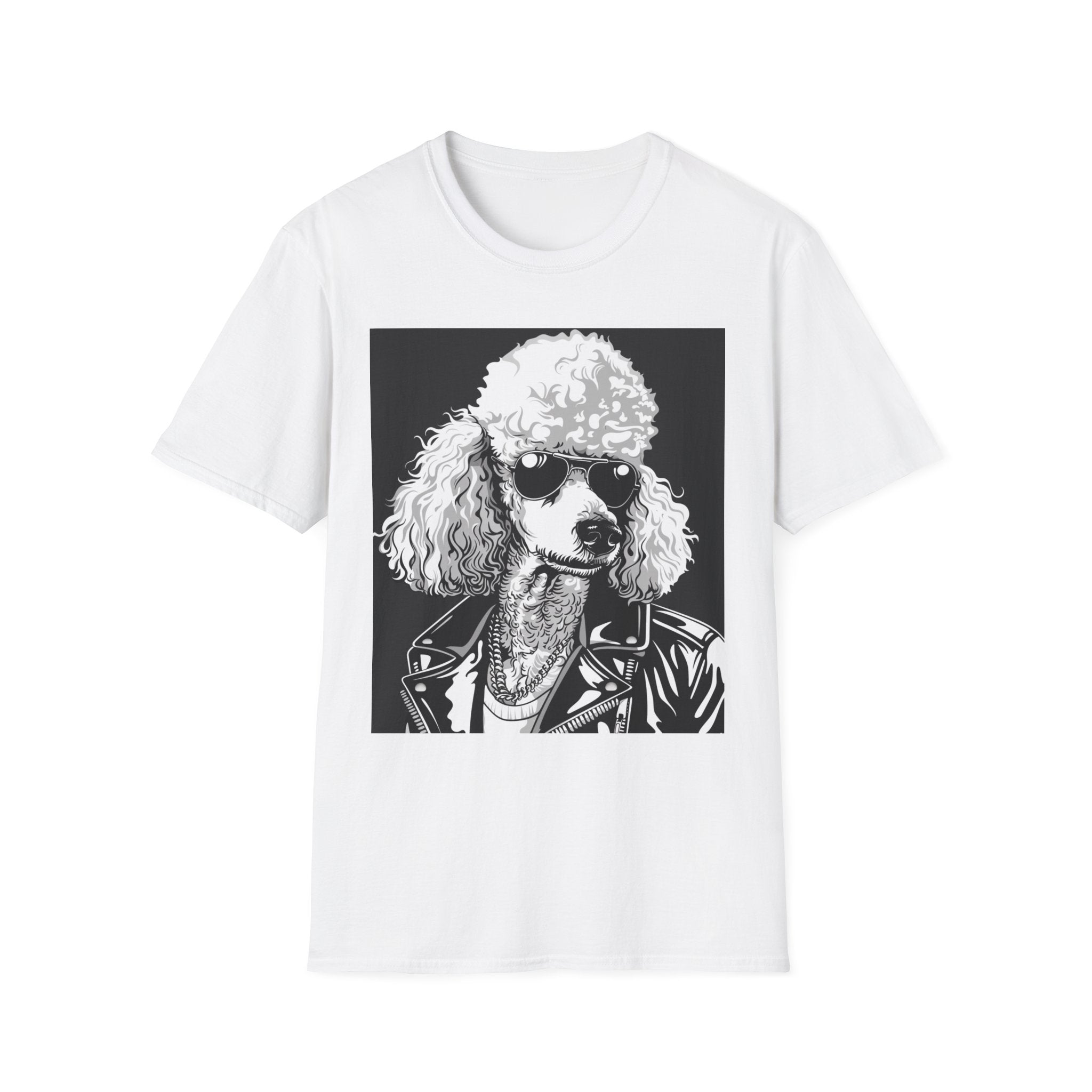 Poodle Rocker T-Shirt | Unisex Tee, Dog Lover Gift, Vintage Style Shirt, Music Festival Wear, Funny Animal Shirt