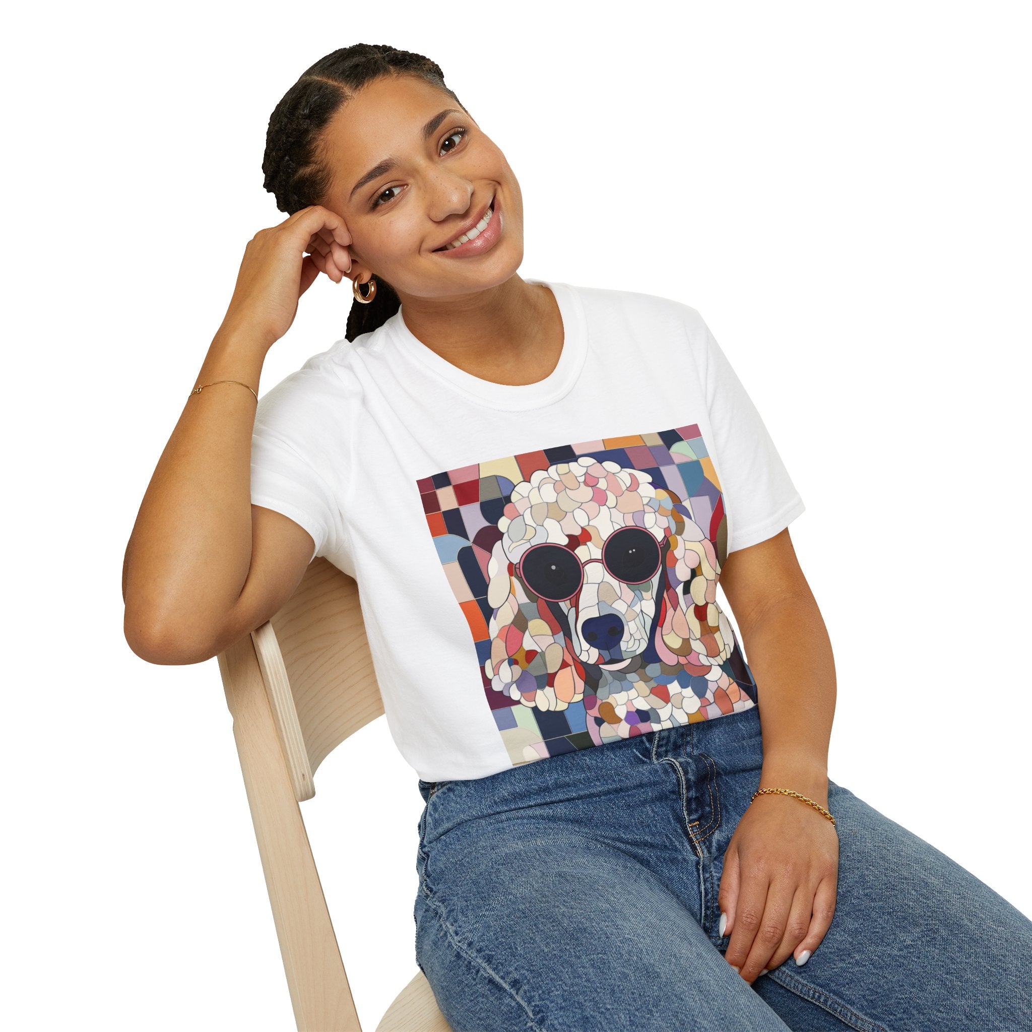 Cool Dog Art T-Shirt | Trendy Pet Lover Tee, Gift for Dog Owners, Summer Fashion, Dog Enthusiast Apparel, Casual Wear