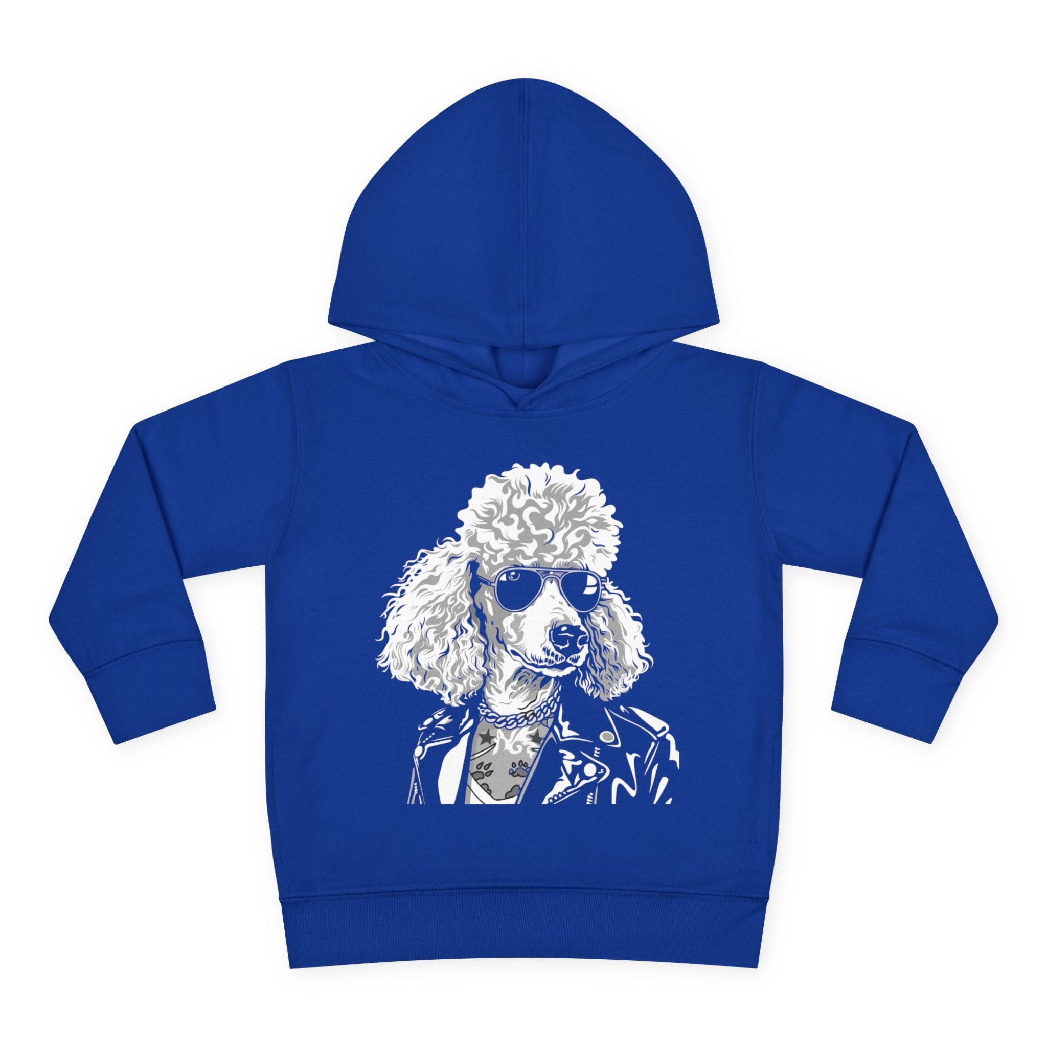Adorable Toddler Pullover Fleece Hoodie – Cozy Cartoon Dog Hoodie | Cute Gift for Toddlers | Poodleface Original