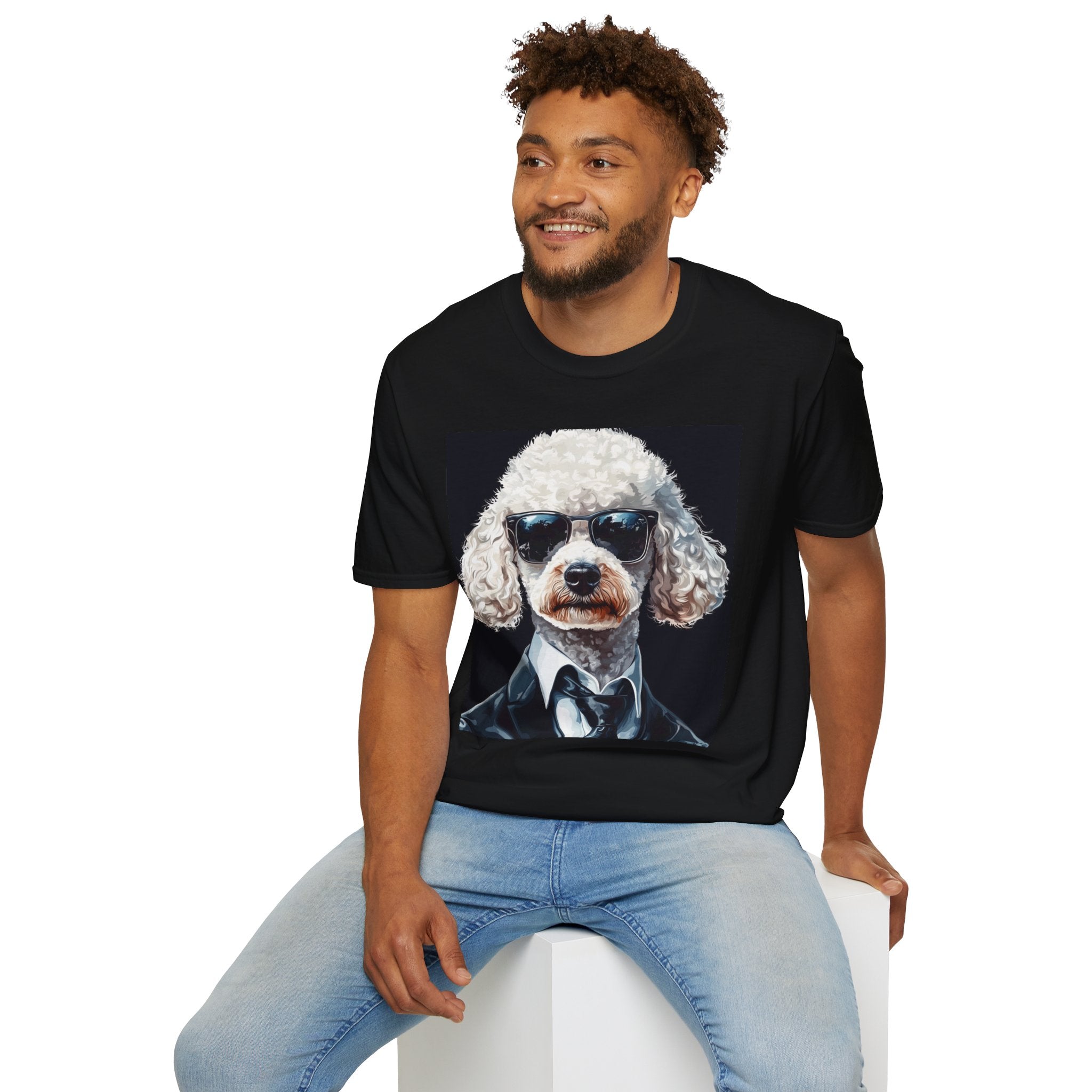 Dog in Shades Unisex T-Shirt, Funny Pet Lover Gift, Cool Dog Tee, Animal Lover Apparel, Unique Gift for Dog Owners