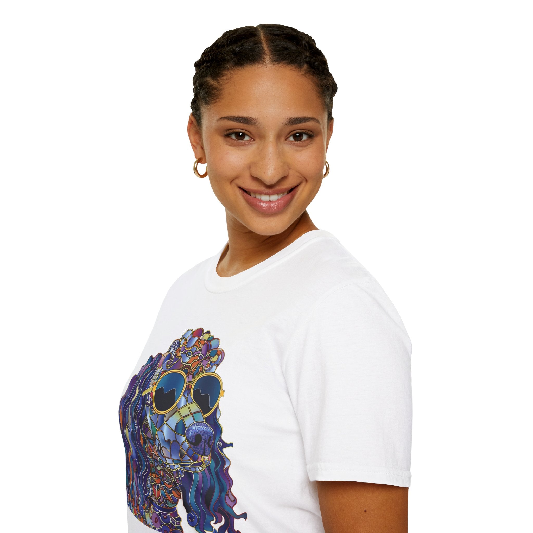 Colorful Dog Art T-Shirt, Cute Pet Lover Gift, Dog Mom Shirt, Fun Summer Tee, Unique Animal Lover Apparel