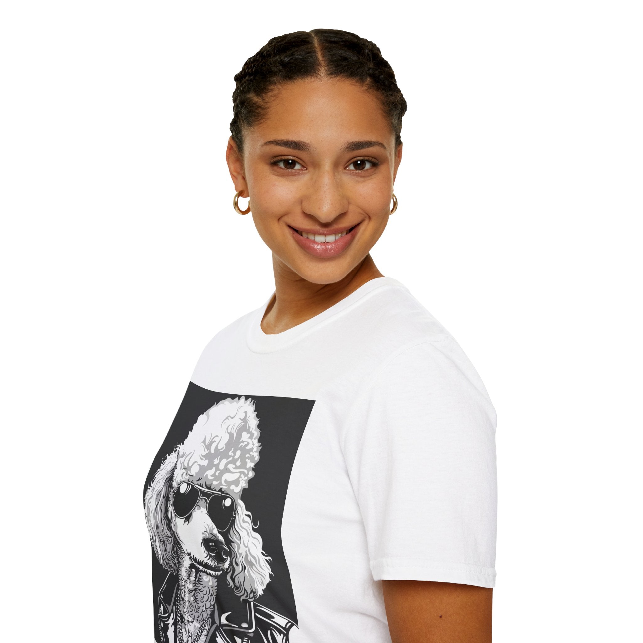 Poodle Rocker T-Shirt | Unisex Tee, Dog Lover Gift, Vintage Style Shirt, Music Festival Wear, Funny Animal Shirt