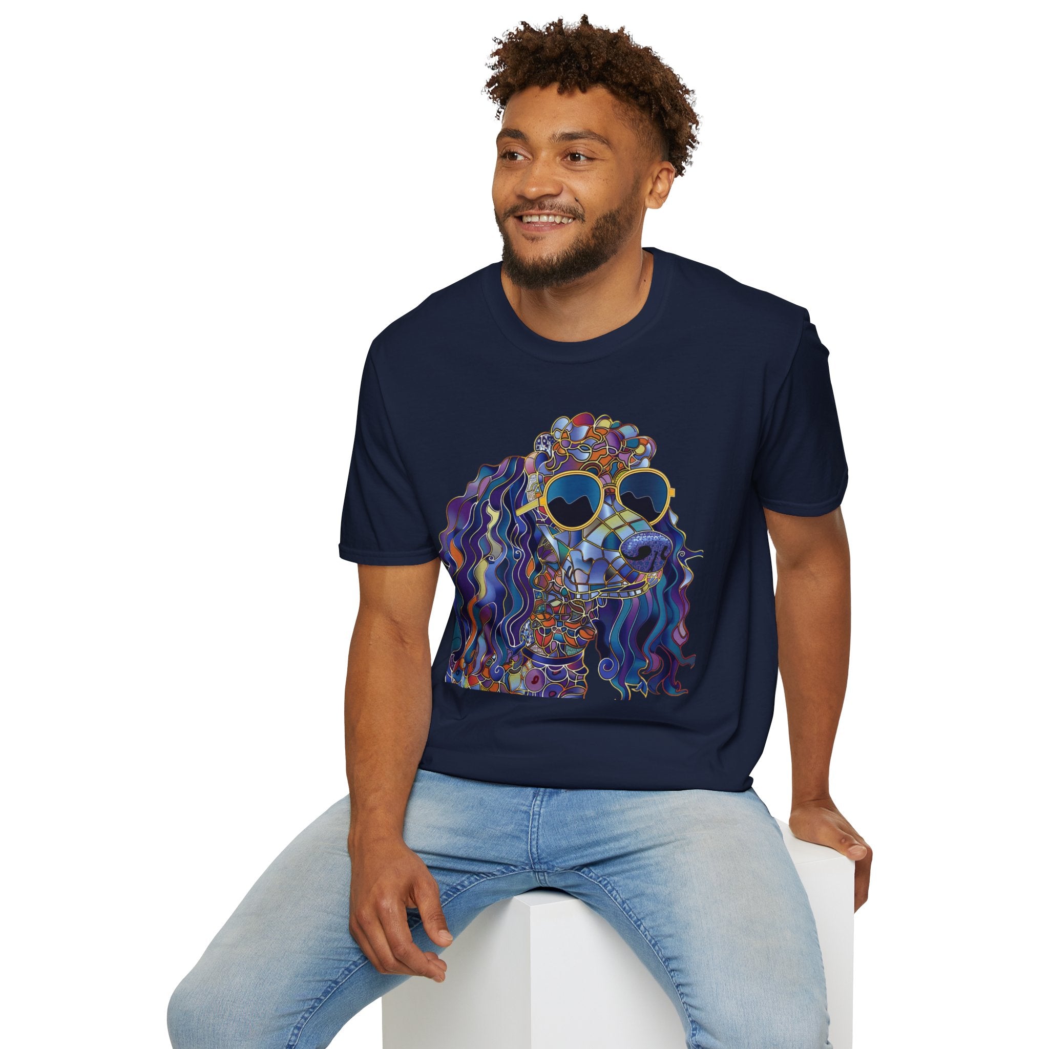 Colorful Dog Art T-Shirt, Cute Pet Lover Gift, Dog Mom Shirt, Fun Summer Tee, Unique Animal Lover Apparel