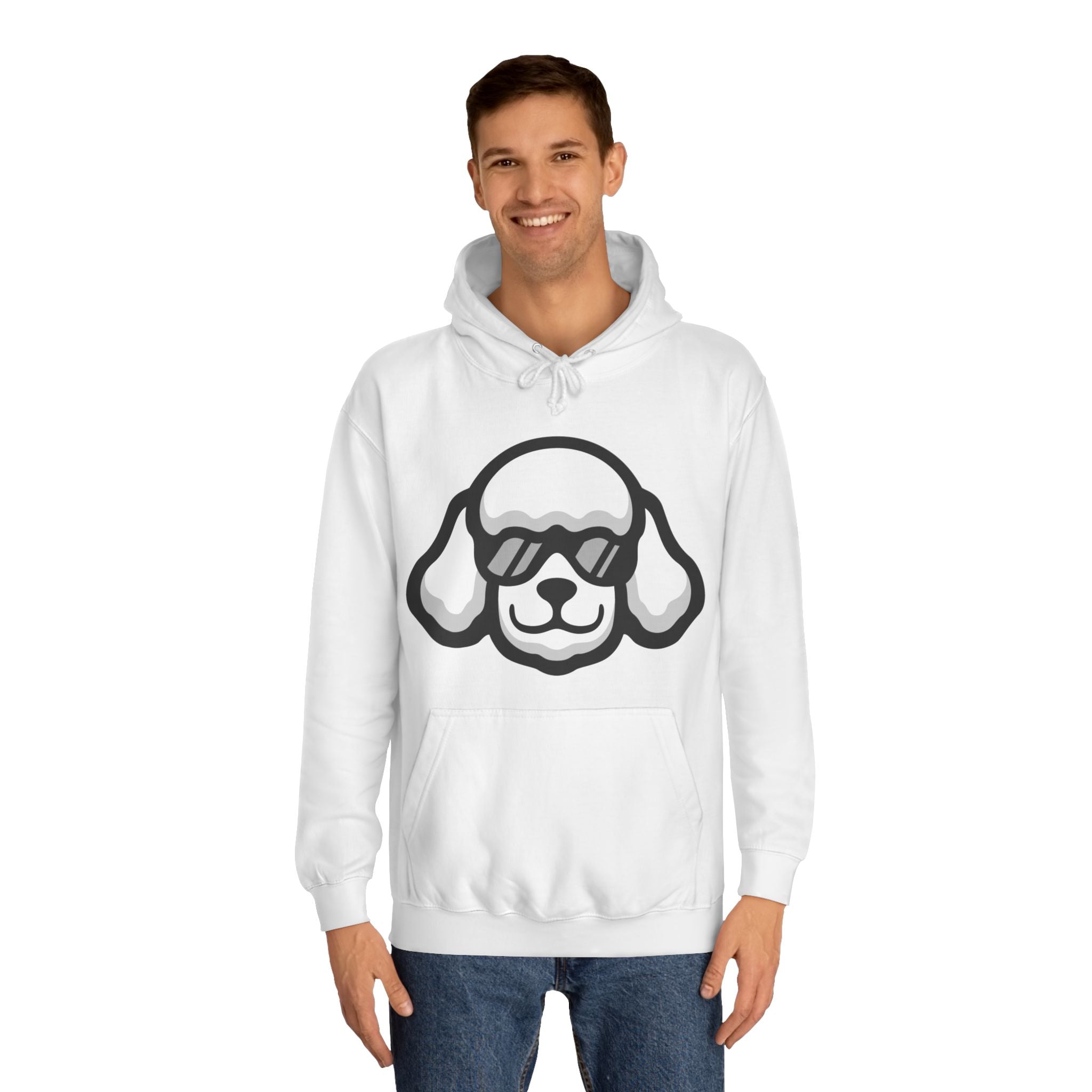 Chill Poodle Hoodie – Unisex College Hoodie | Cozy Dog-Lover Gift | Poodleface Original