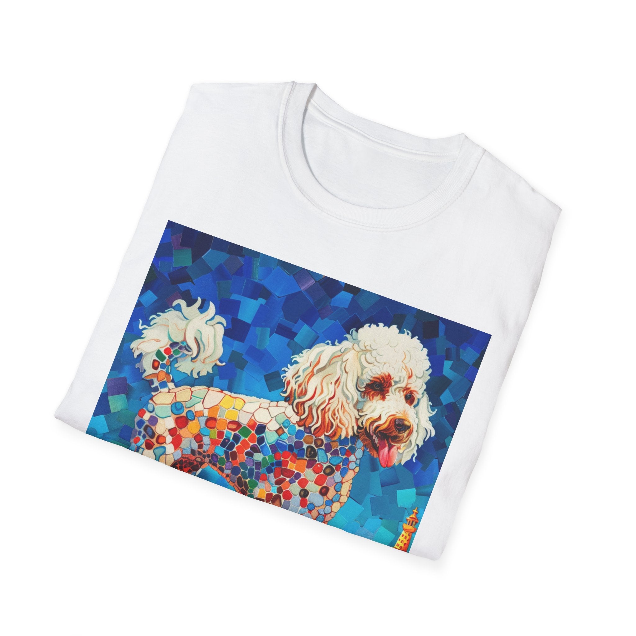 “Gaudí’s Good Boy” Mosaic Joy Tee – Unisex Softstyle Brights