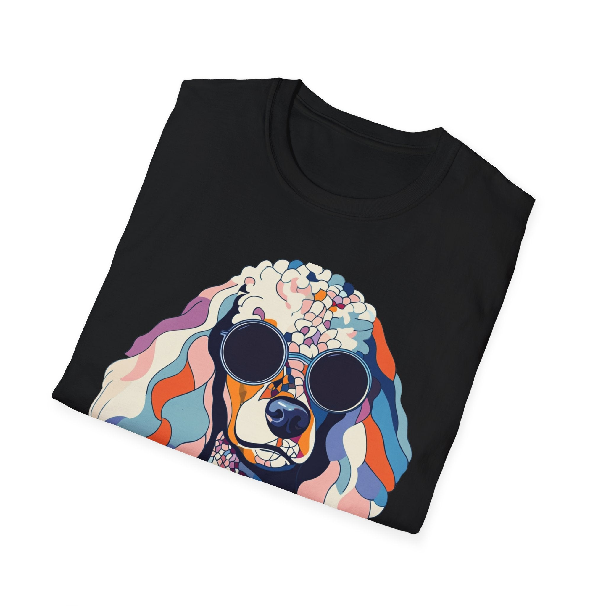 Colorful Dog Art Unisex T-Shirt, Pet Lover Gift, Unique Graphic Tee, Cute Dog Apparel, Fun Casual Wear, Dog Mom Shirt