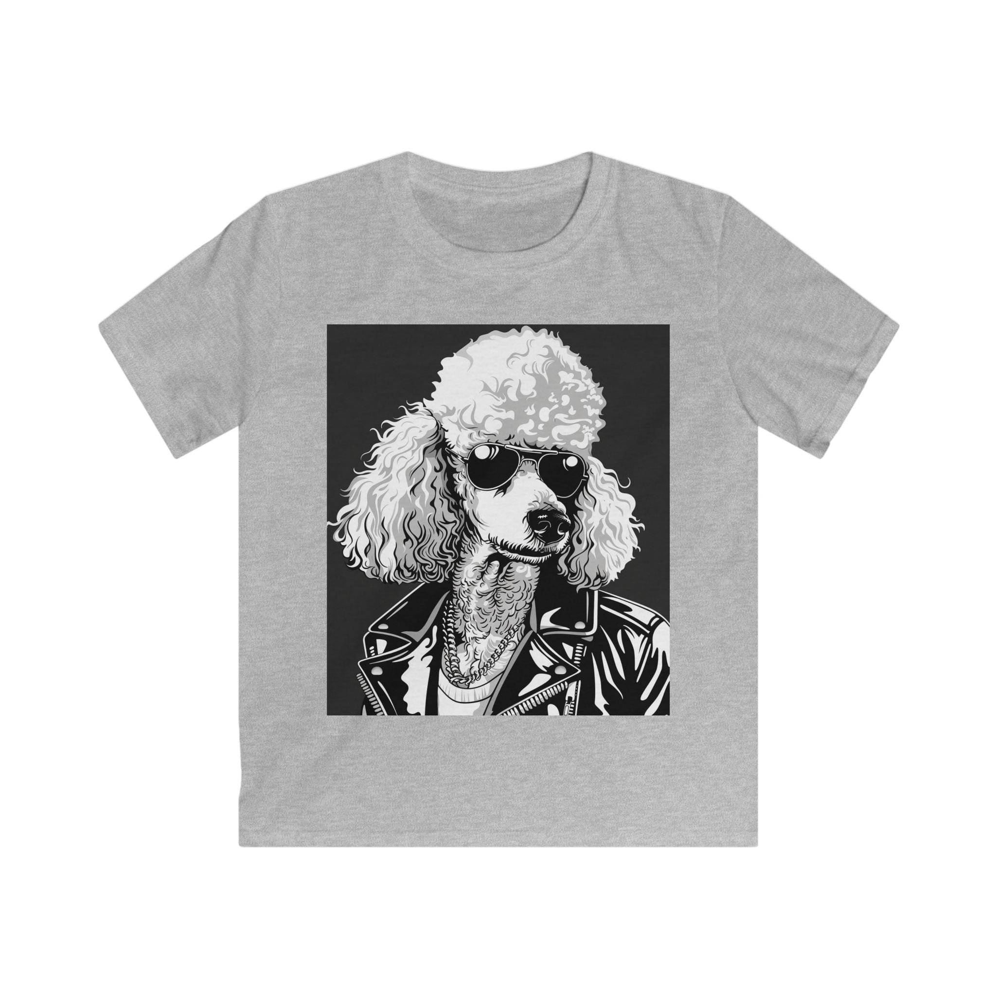 “Poodle Noir” – Kids’ Rebel Pup Tee