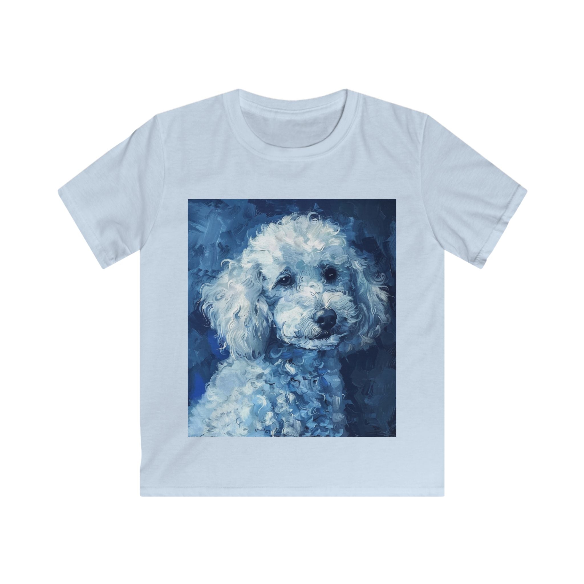 "Midnight Muse" Poodle Portrait Kids Tee – Soft & Comfy Style