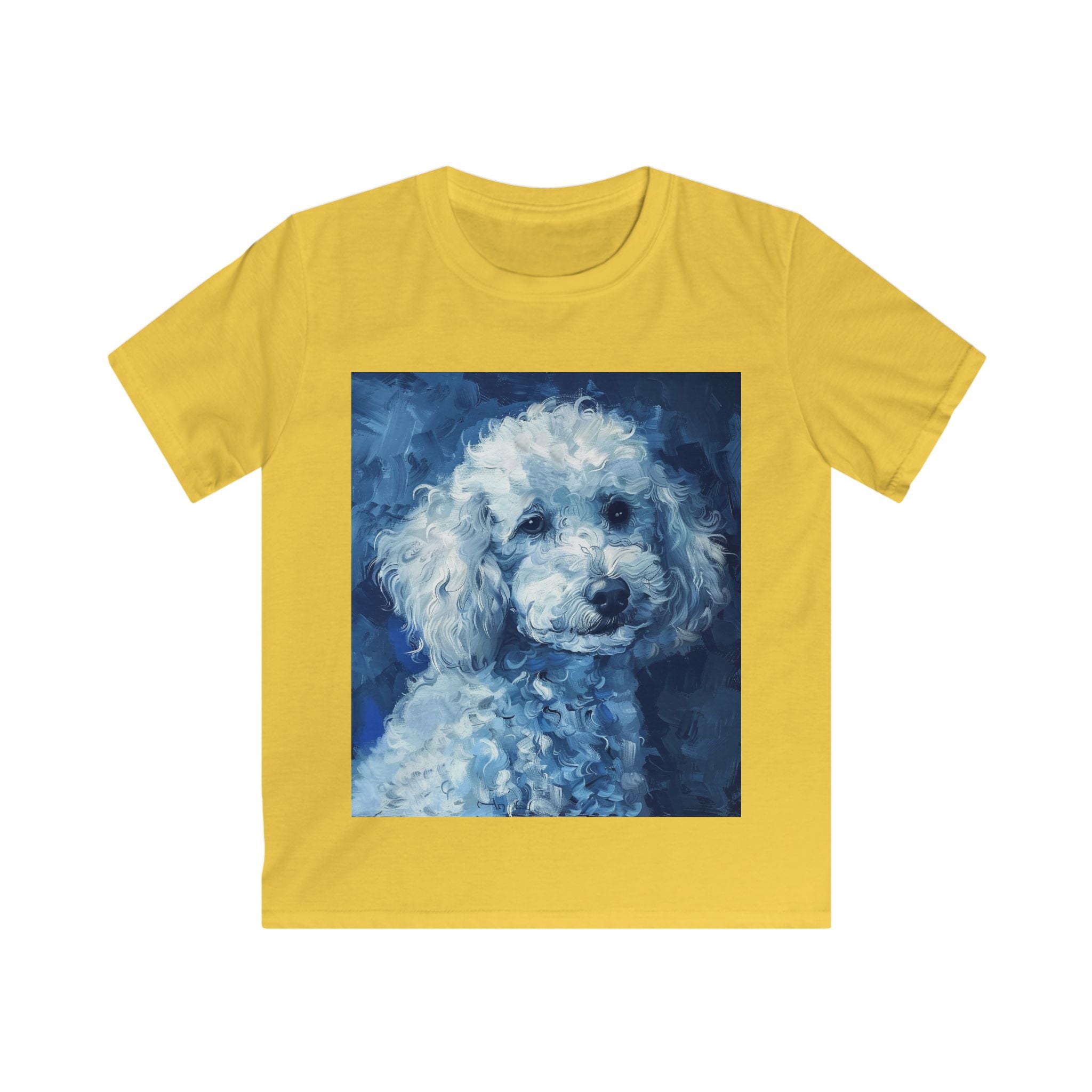 "Midnight Muse" Poodle Portrait Kids Tee – Soft & Comfy Style