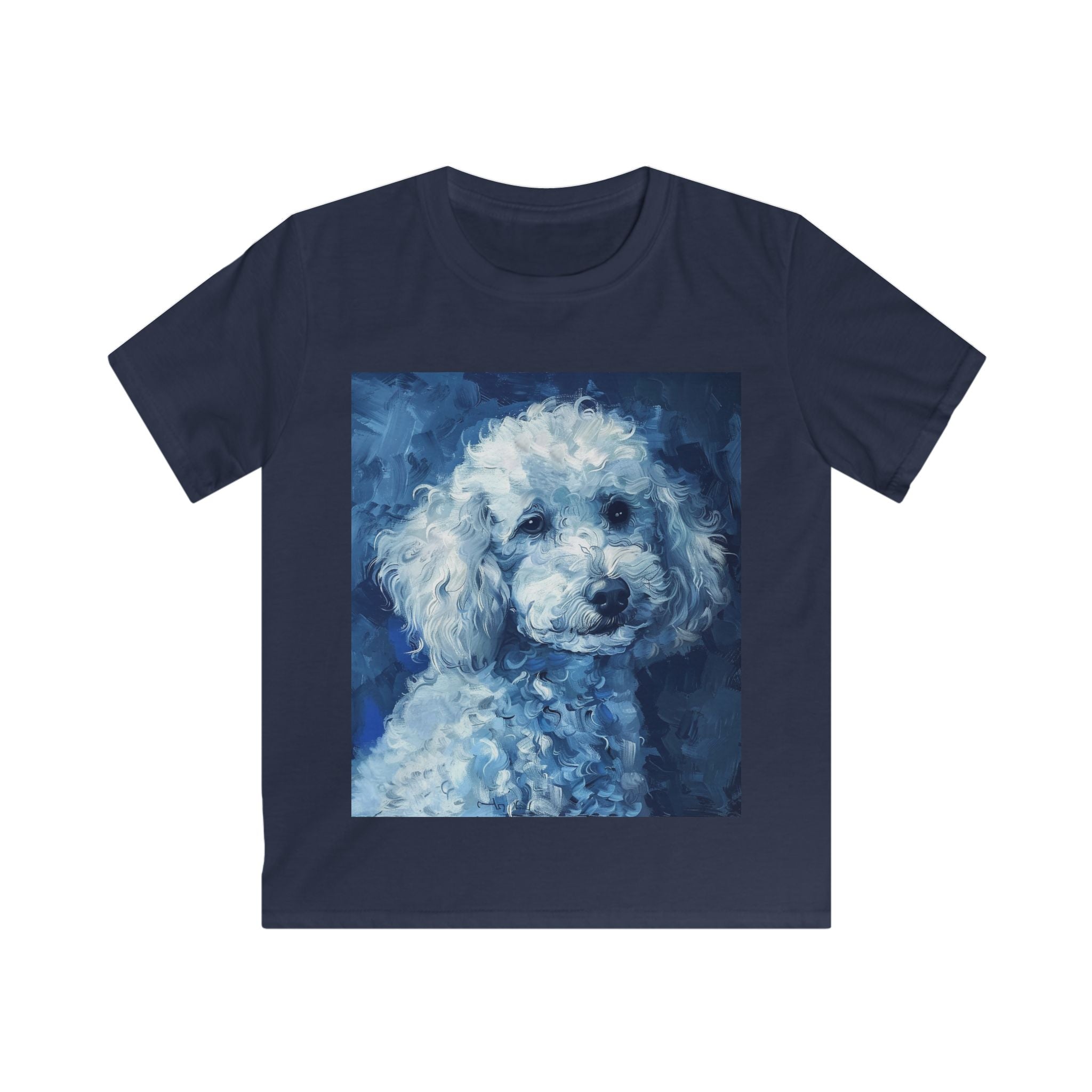 "Midnight Muse" Poodle Portrait Kids Tee – Soft & Comfy Style