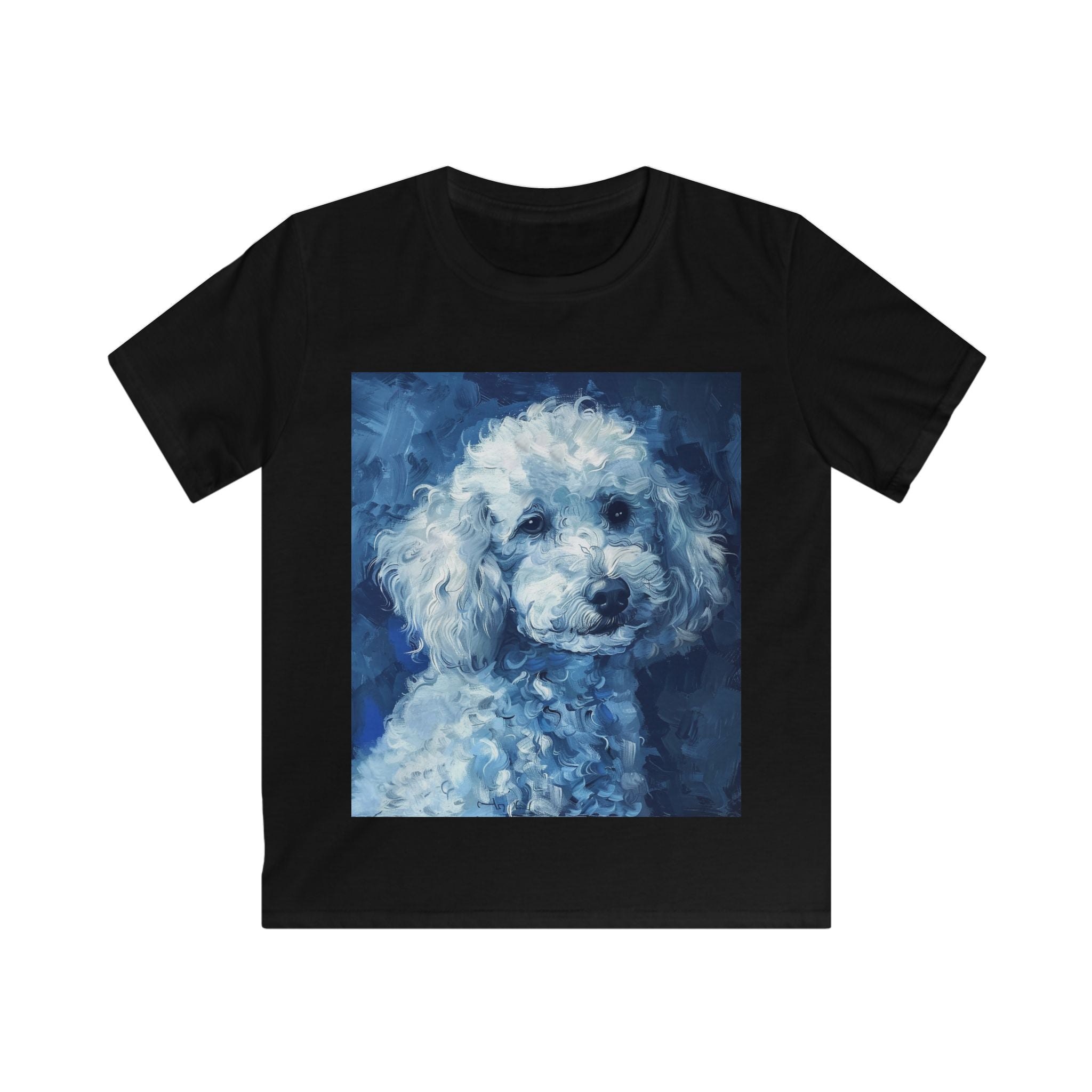 "Midnight Muse" Poodle Portrait Kids Tee – Soft & Comfy Style