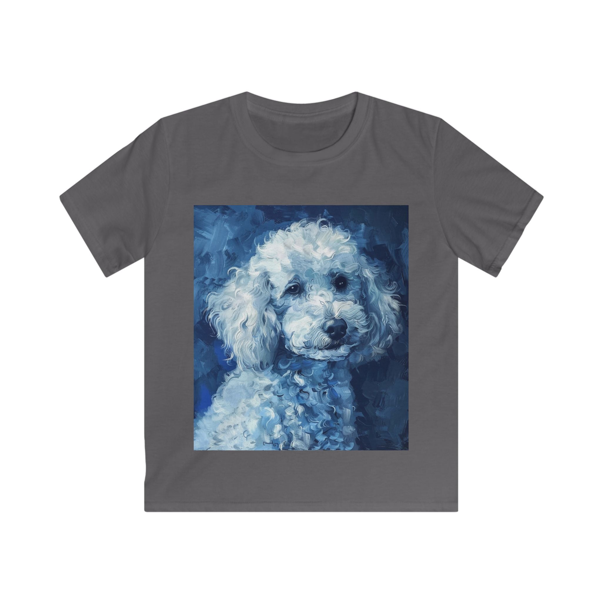 "Midnight Muse" Poodle Portrait Kids Tee – Soft & Comfy Style