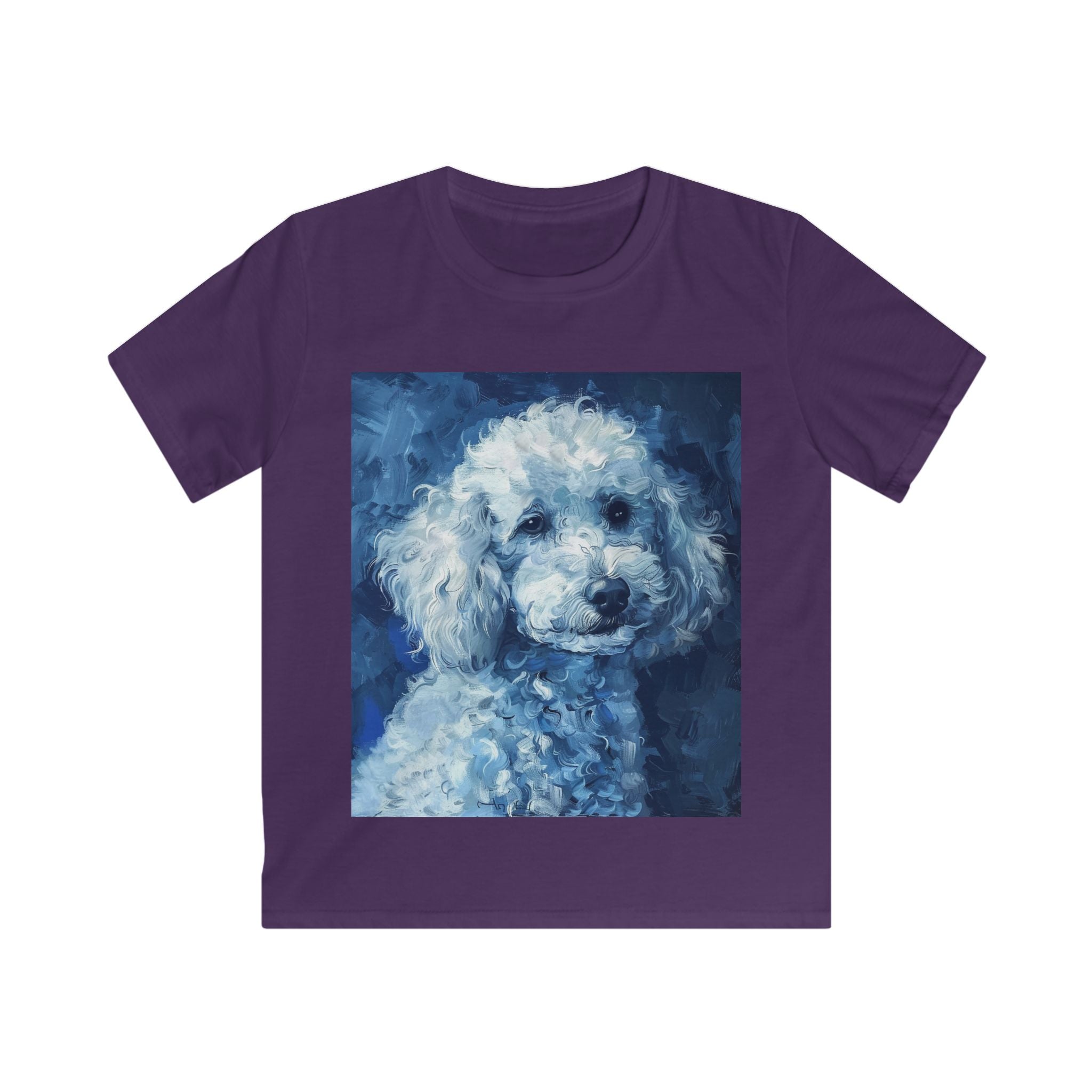"Midnight Muse" Poodle Portrait Kids Tee – Soft & Comfy Style