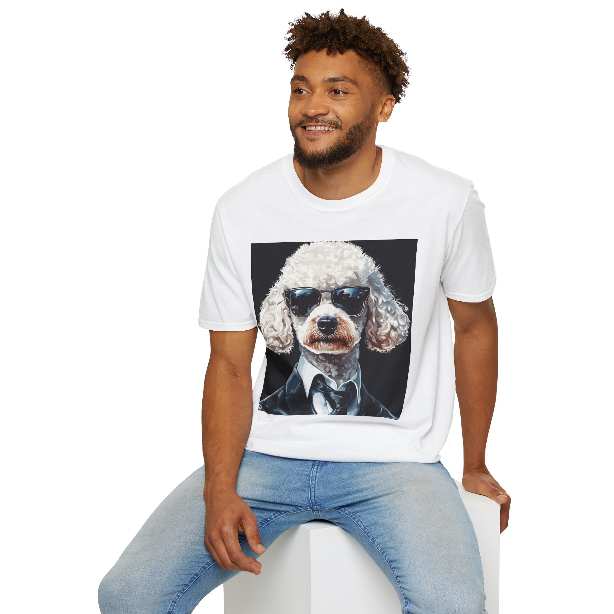 Dog in Shades Unisex T-Shirt, Funny Pet Lover Gift, Cool Dog Tee, Animal Lover Apparel, Unique Gift for Dog Owners