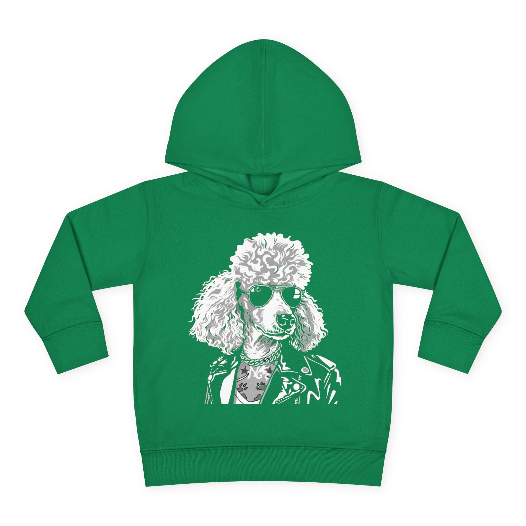 Adorable Toddler Pullover Fleece Hoodie – Cozy Cartoon Dog Hoodie | Cute Gift for Toddlers | Poodleface Original