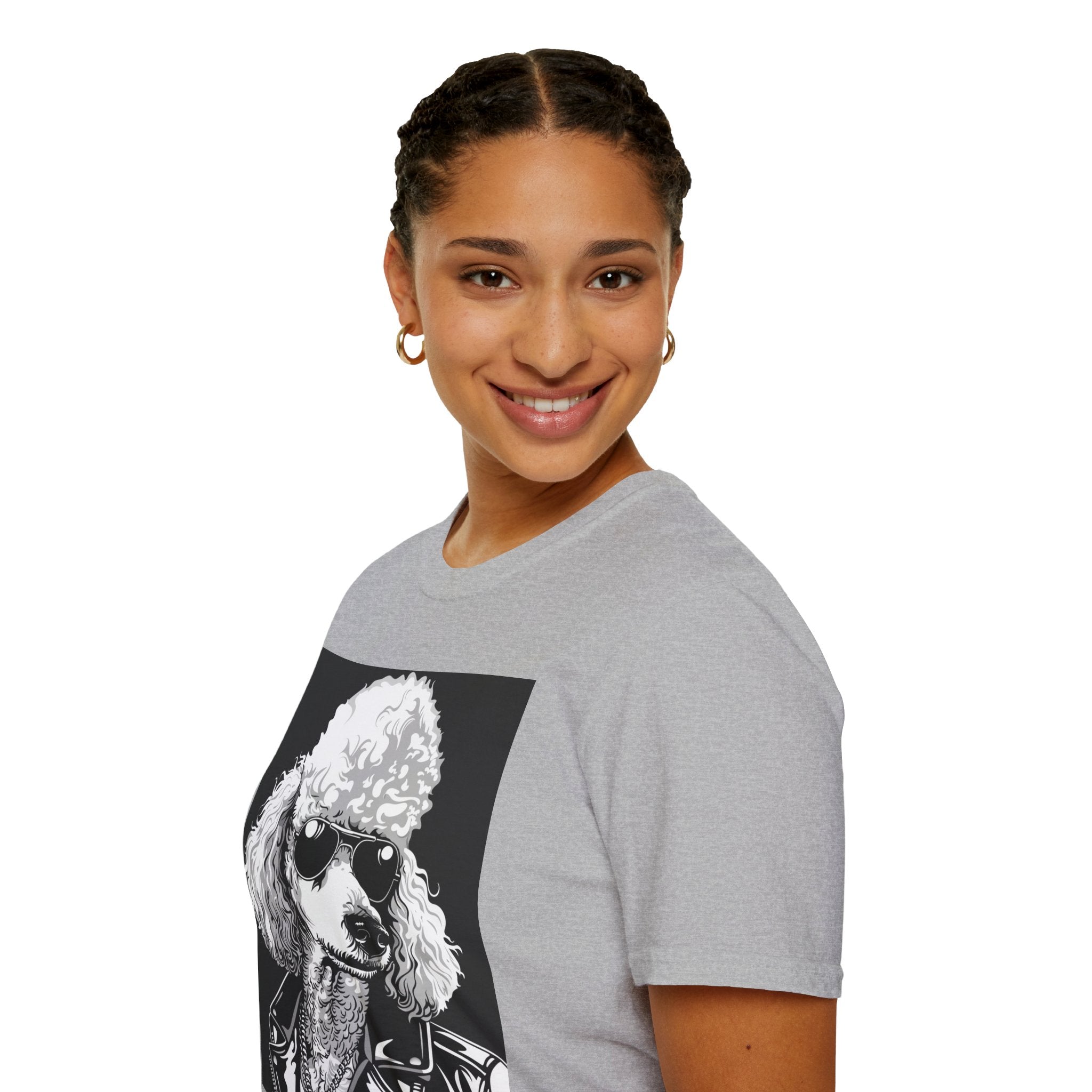 Poodle Rocker T-Shirt | Unisex Tee, Dog Lover Gift, Vintage Style Shirt, Music Festival Wear, Funny Animal Shirt