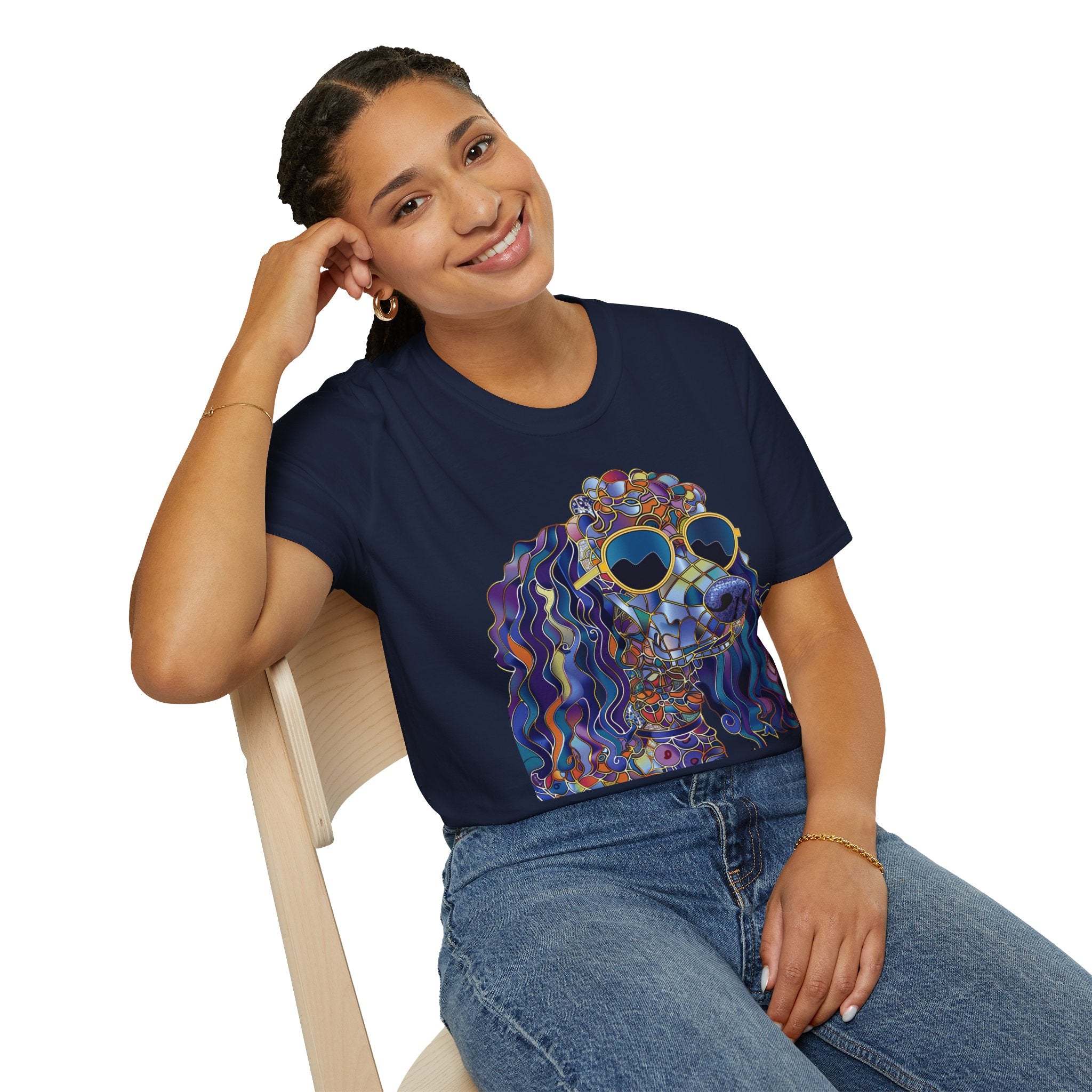 Colorful Dog Art T-Shirt, Cute Pet Lover Gift, Dog Mom Shirt, Fun Summer Tee, Unique Animal Lover Apparel