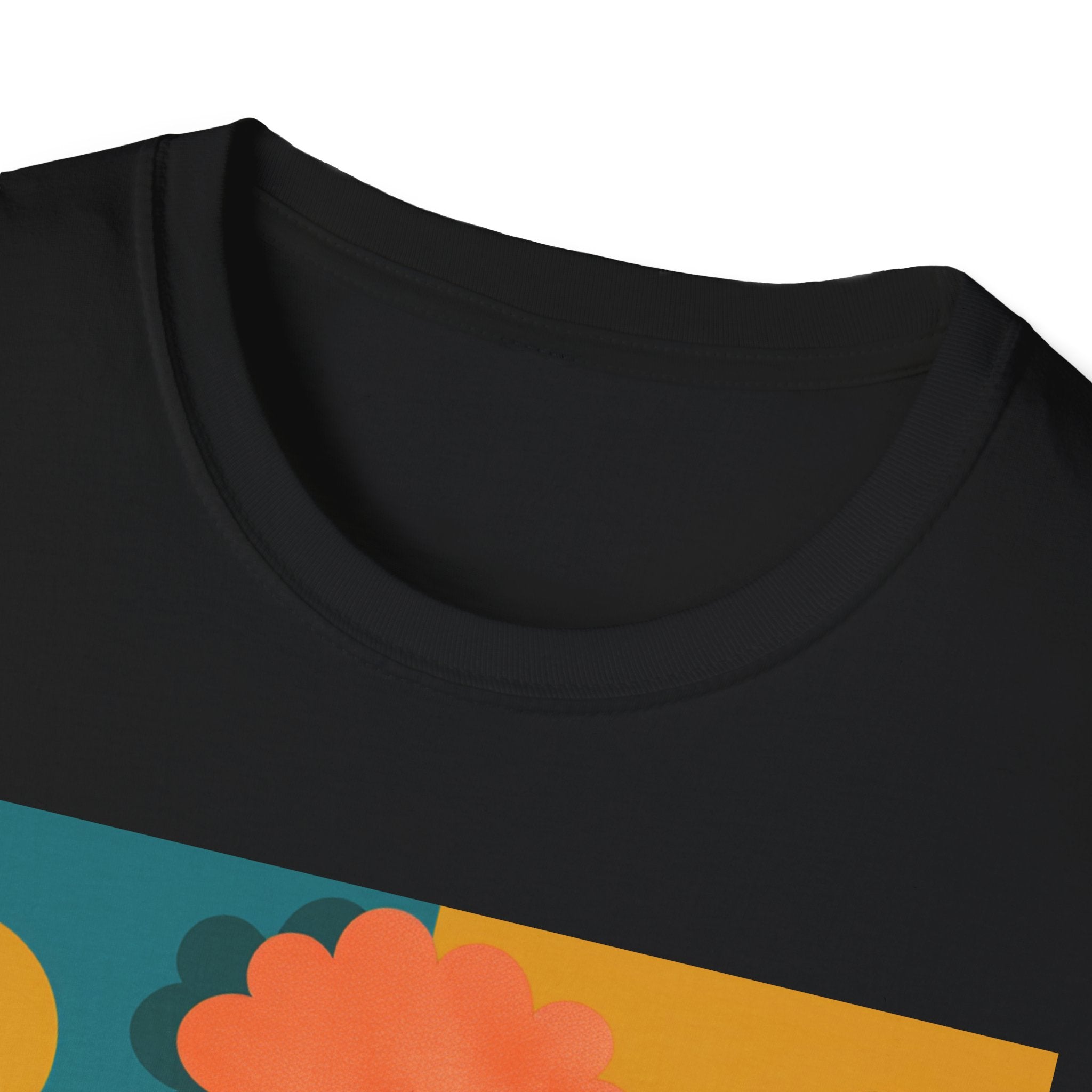 Colorful Dog Art Unisex Softstyle T-Shirt | Pet Lover Gift, Artistic Tee, Casual Wear, Birthday Gift, Unique Dog Design