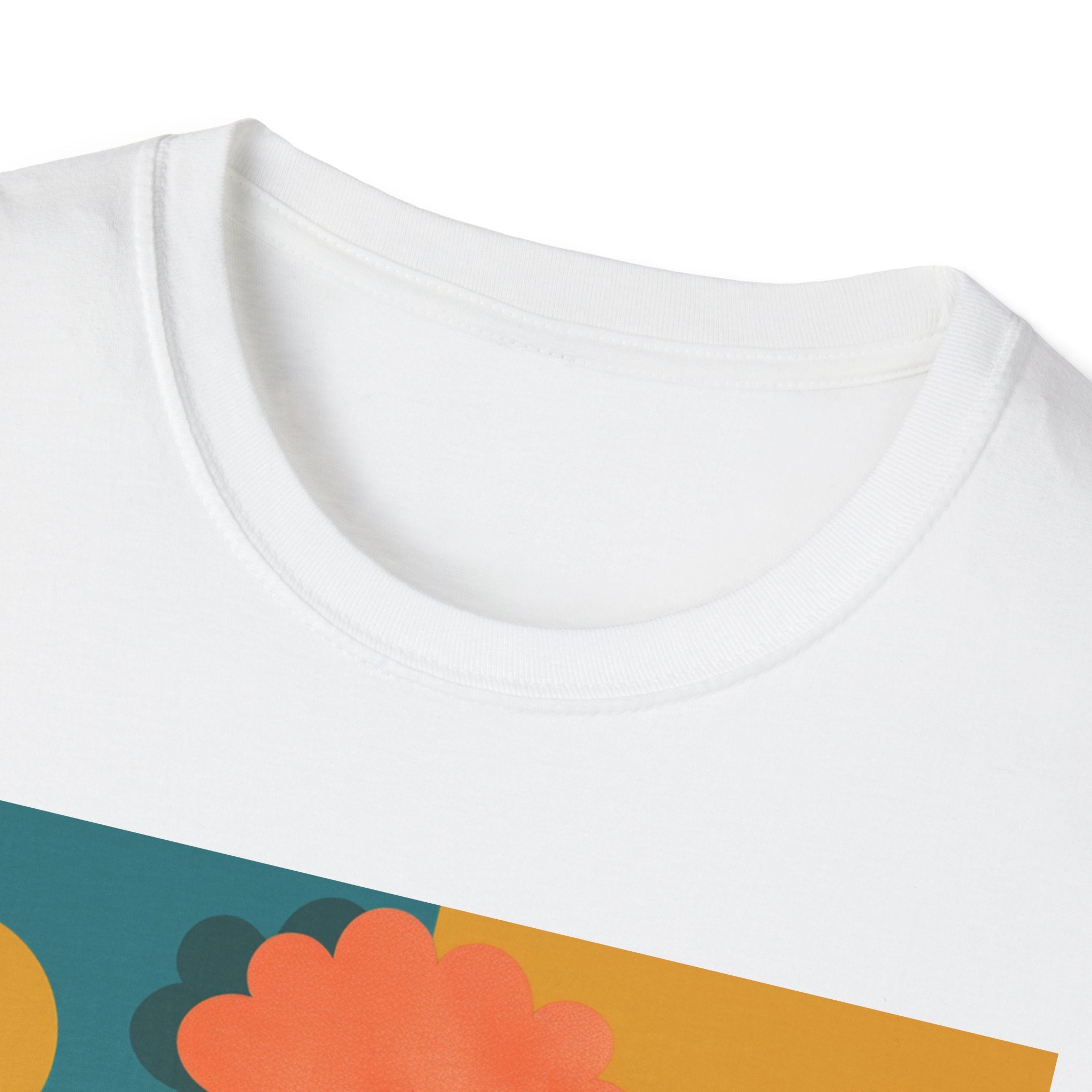 Colorful Dog Art Unisex Softstyle T-Shirt | Pet Lover Gift, Artistic Tee, Casual Wear, Birthday Gift, Unique Dog Design