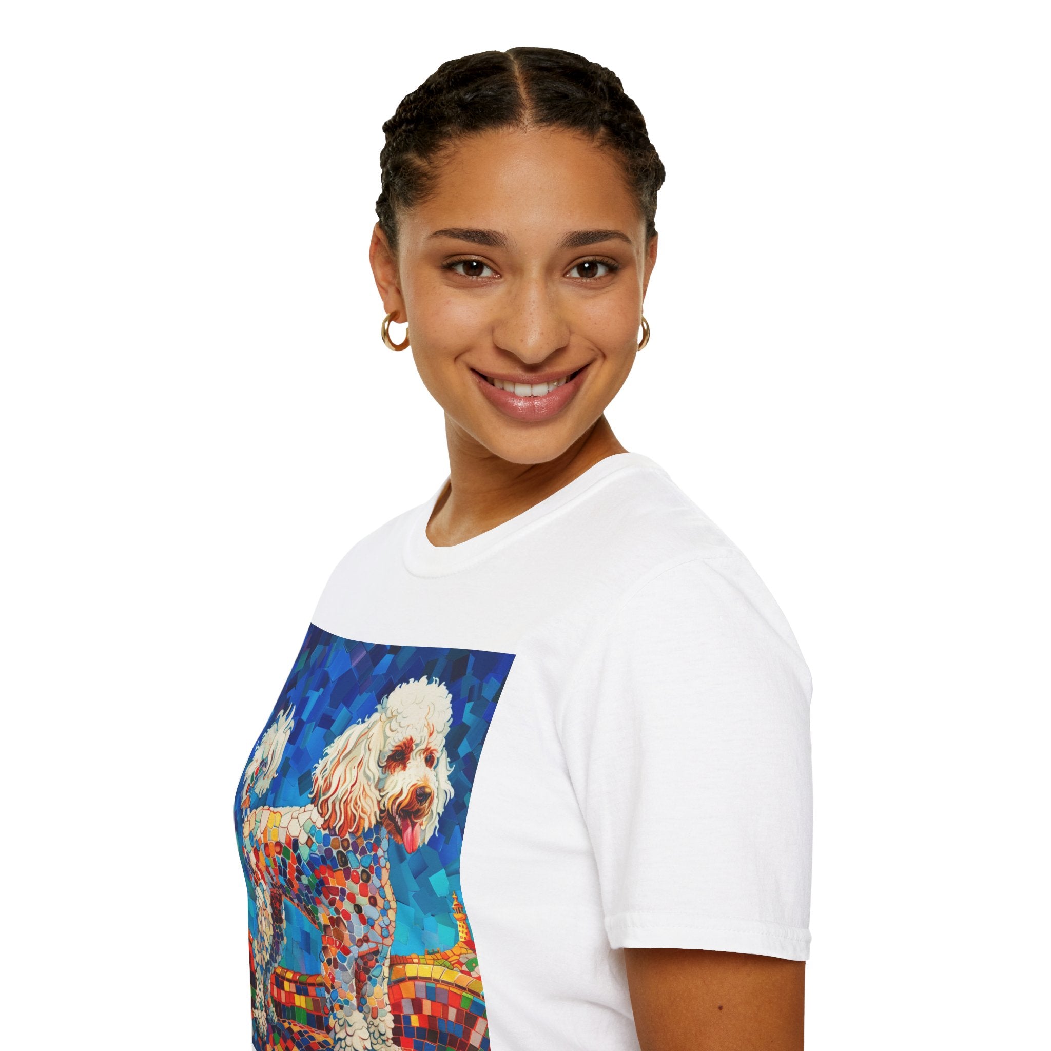“Gaudí’s Good Boy” Mosaic Joy Tee – Unisex Softstyle Brights